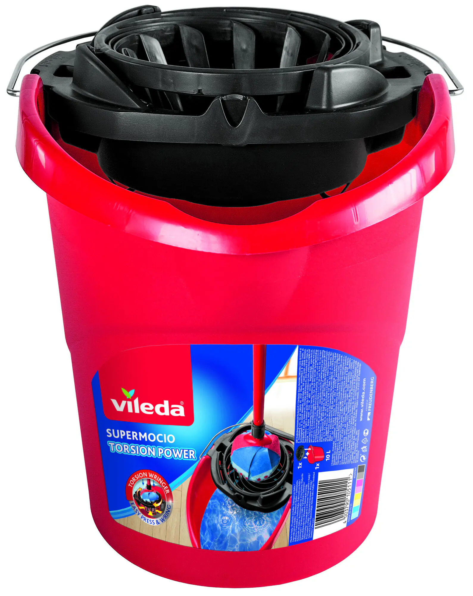 Vileda Wischmopeimer für Supermocio mit PowerPress 10 L