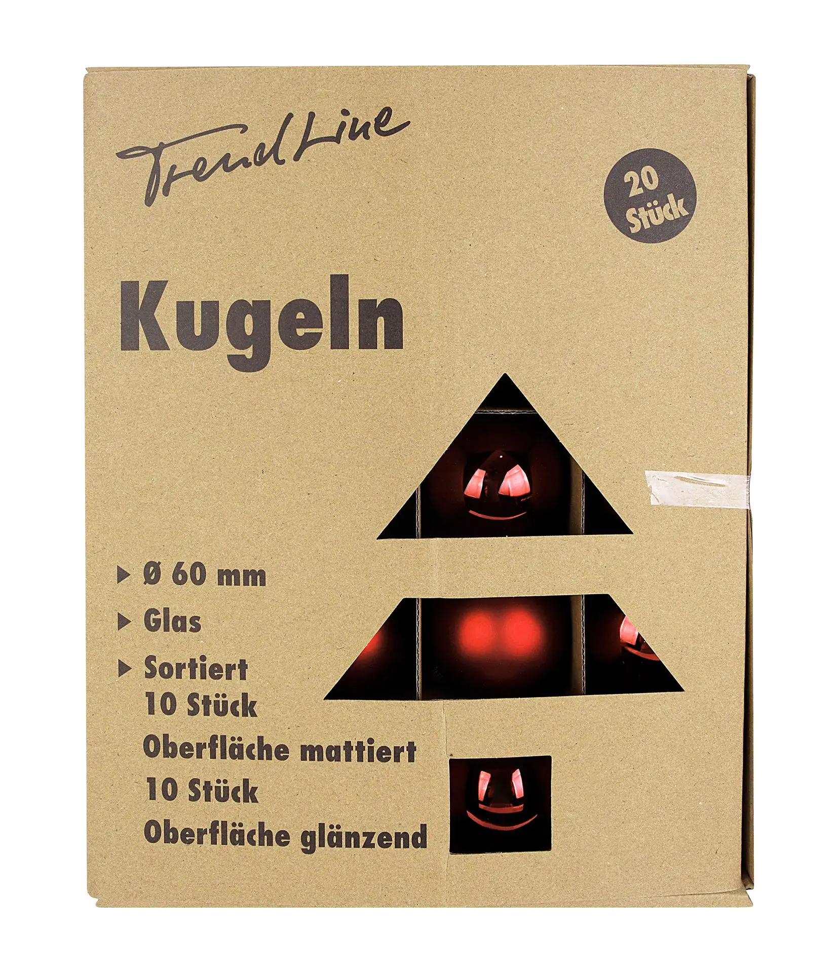 TrendLine Weihnachtskugeln aus Glas Ø 6 cm ochsenblut 20 Stück TrendLine Weihnachtskugeln aus Glas Ø 6 cm ochsenblut 20 Stück
