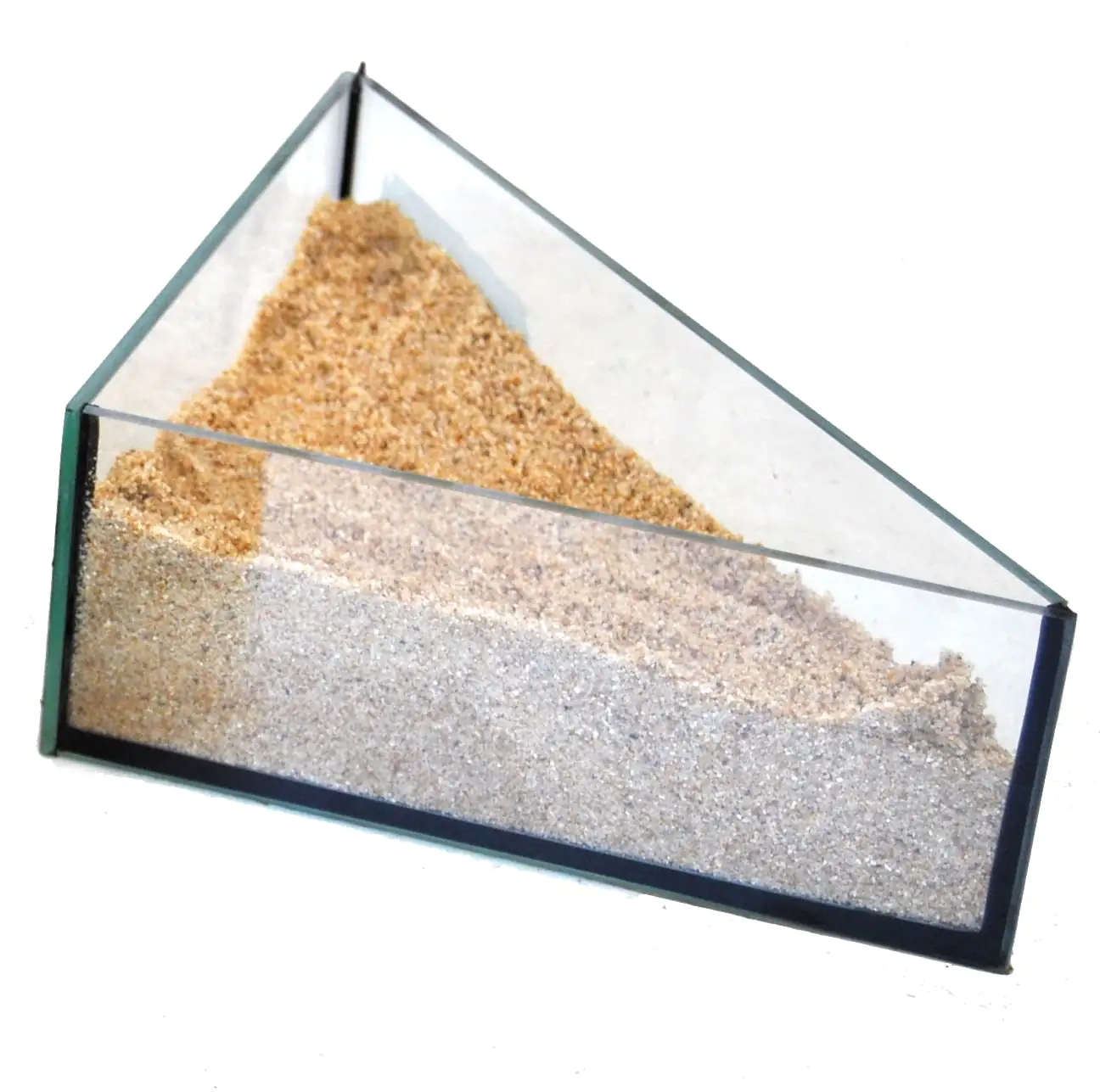 Ollesch Wasser-und Sandschale Glas 20 x 5 cm dreieckig