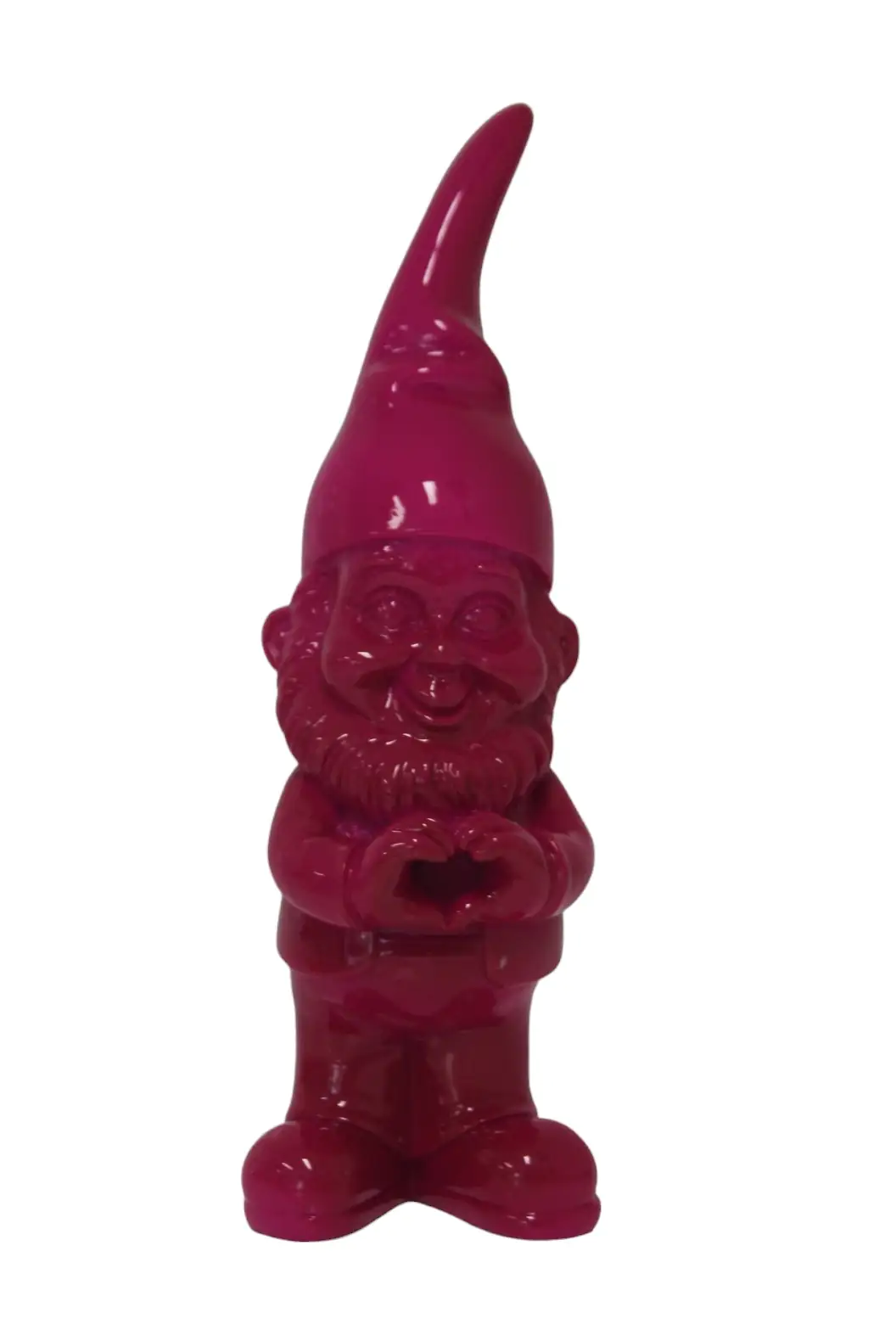 Figur Zwerg Herz unten 58cm, Polyresin 58 x 20 x 18 cm magenta