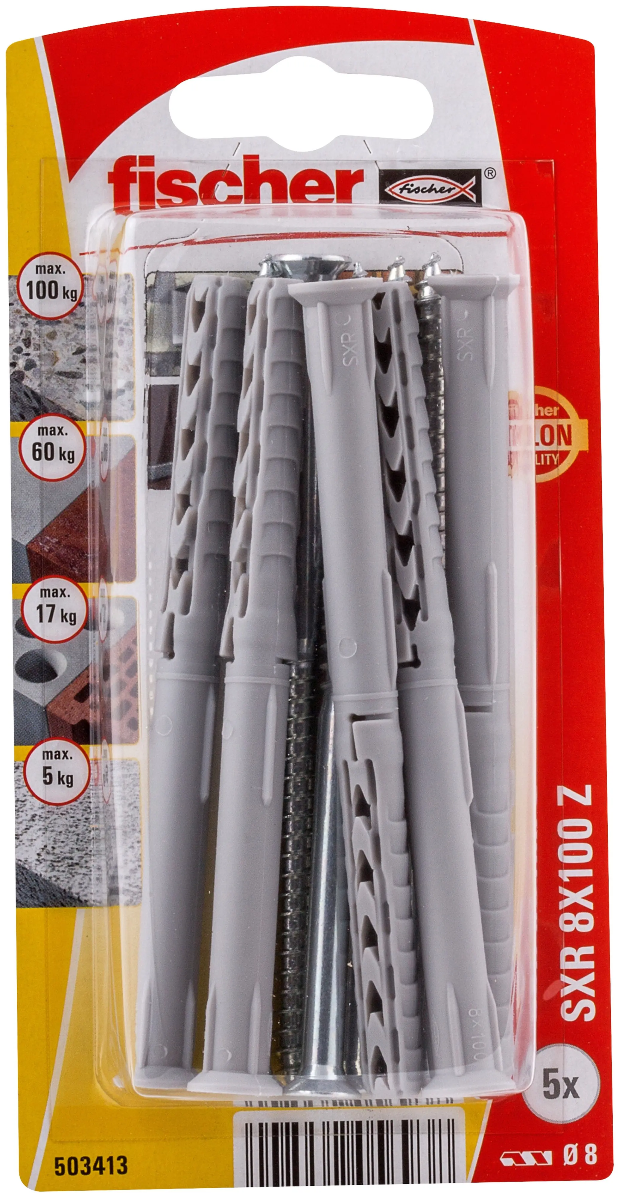 Fischer Langschaftdübel SXR PZ 8 x 100 mm - 5 Stück