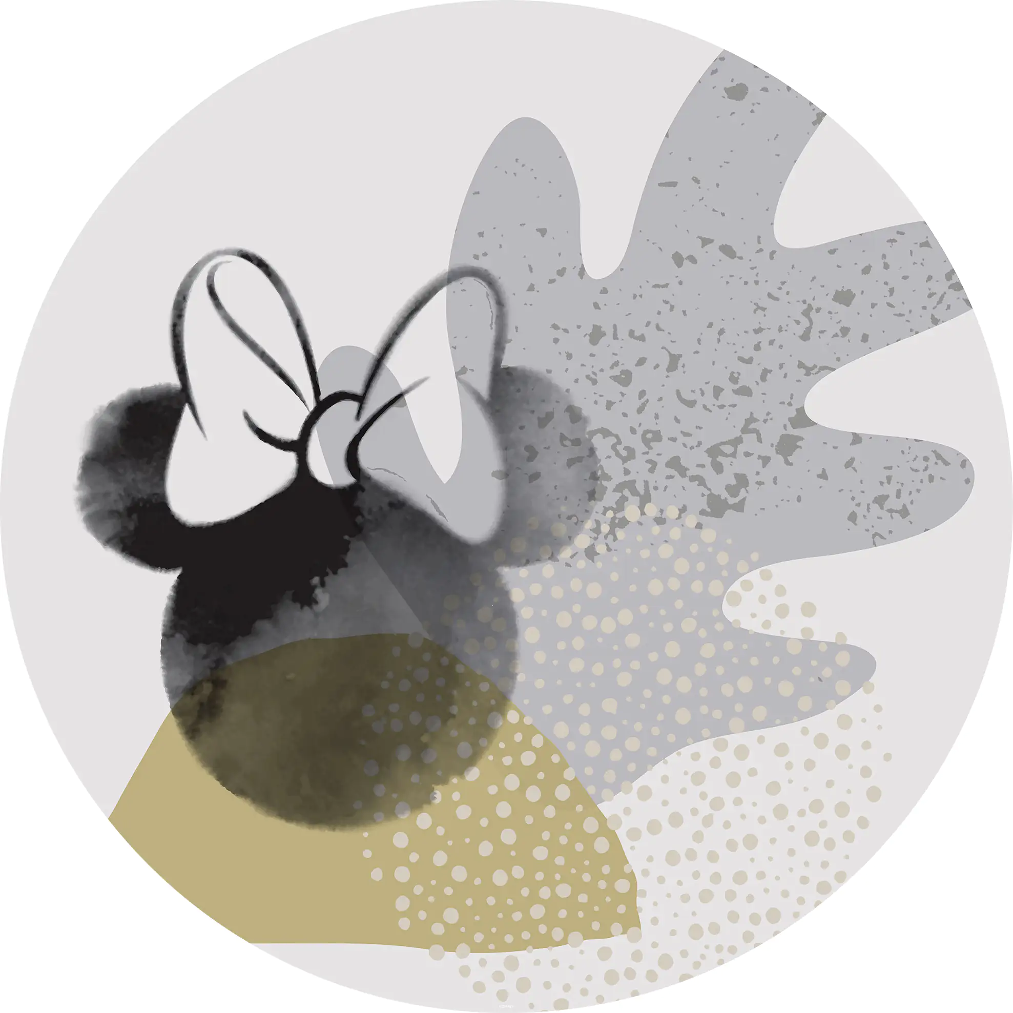 Komar Vlies Fototapete Dot Minnie Loop Art Ø 128 cm, selbstklebend Komar Vlies Fototapete Dot Minnie Loop Art Ø 128 cm, selbstklebend