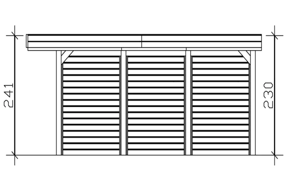 SKAN HOLZ Carport Friesland Set 1 314 x 555 cm, lasiert in Nussbaum SKAN HOLZ Carport Friesland Set 1 314 x 555 cm, lasiert in Nussbaum
