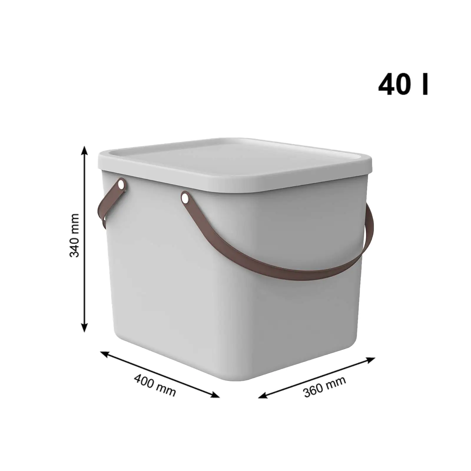 Rotho Aufbewahrungssystem Albula 40 L mistletoe weiß