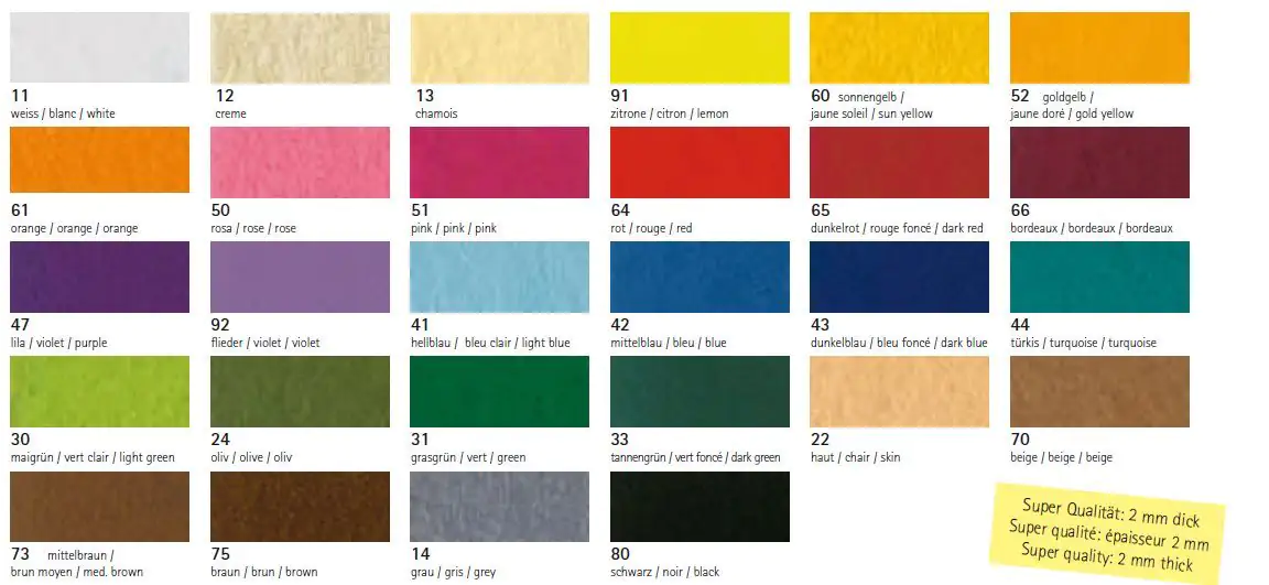 Glorex Bastelfilz rot 20 x 30 cm , 1 Bogen