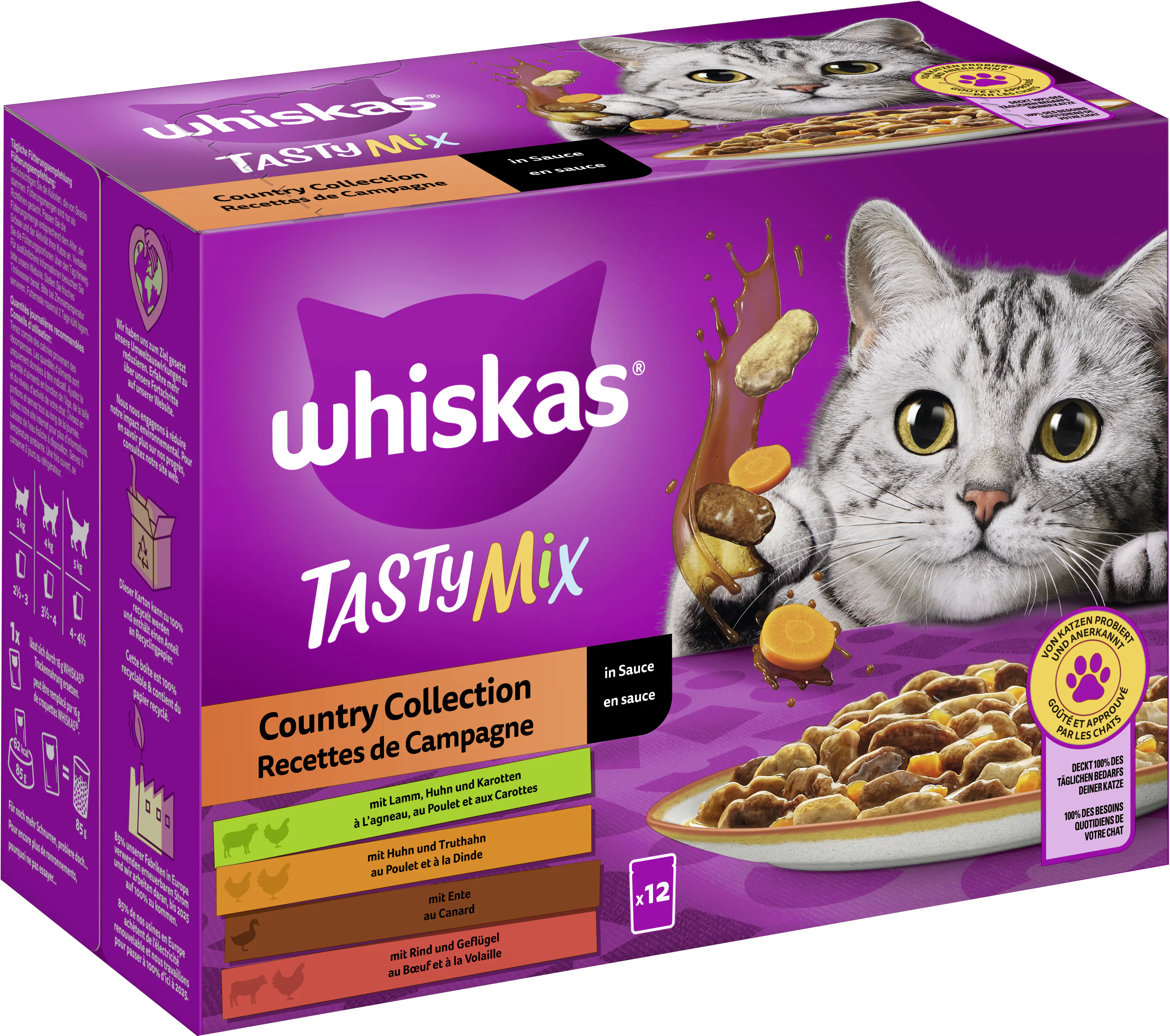 Whiskas Multipack Country Collection Tasty Mix Katzenfutter 12 x 85 g