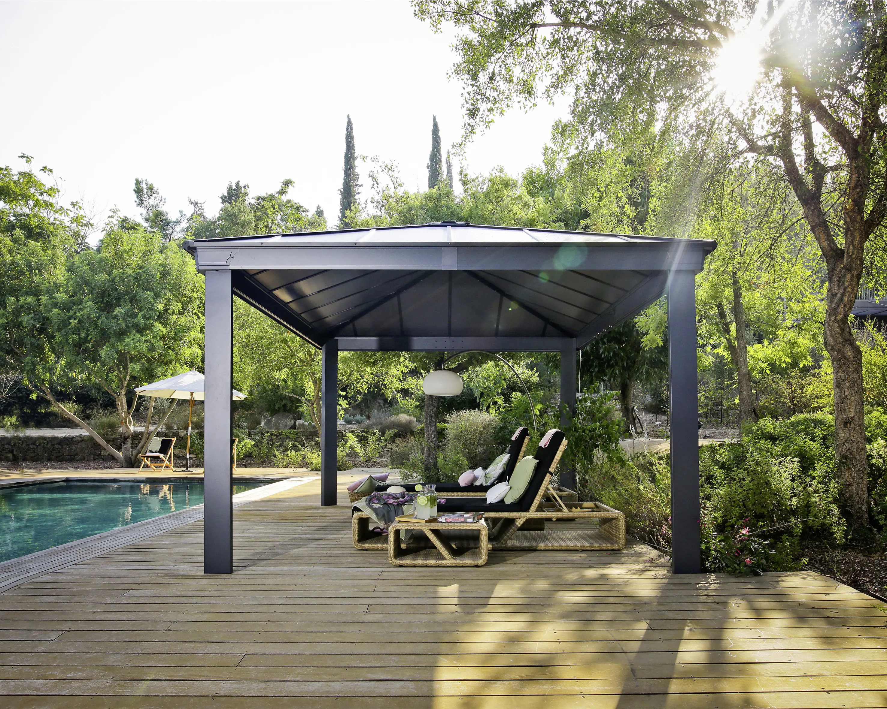 Canopia Pavillon Dallas 488 x 364 cm grau