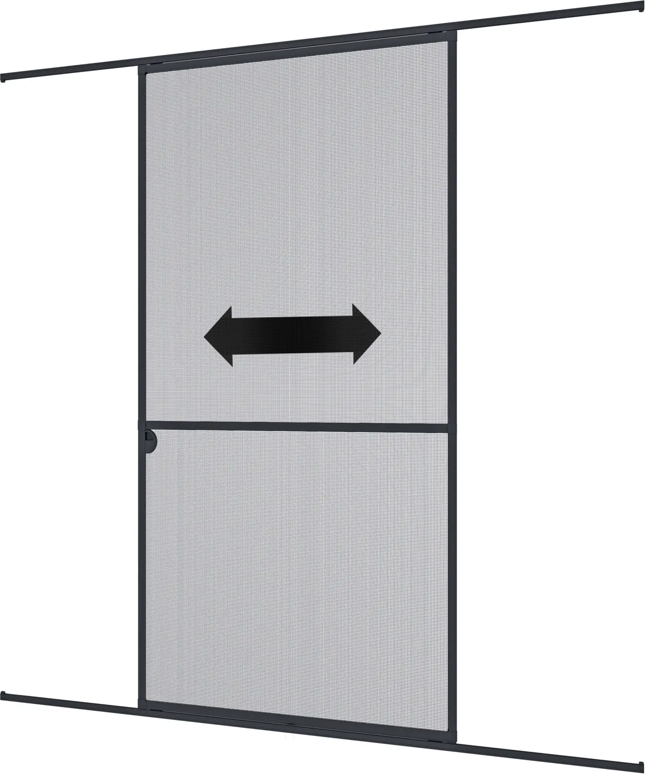 Windhager IS Maß Schiebetür bis 120 x 240 cm schwarz/anthrazit