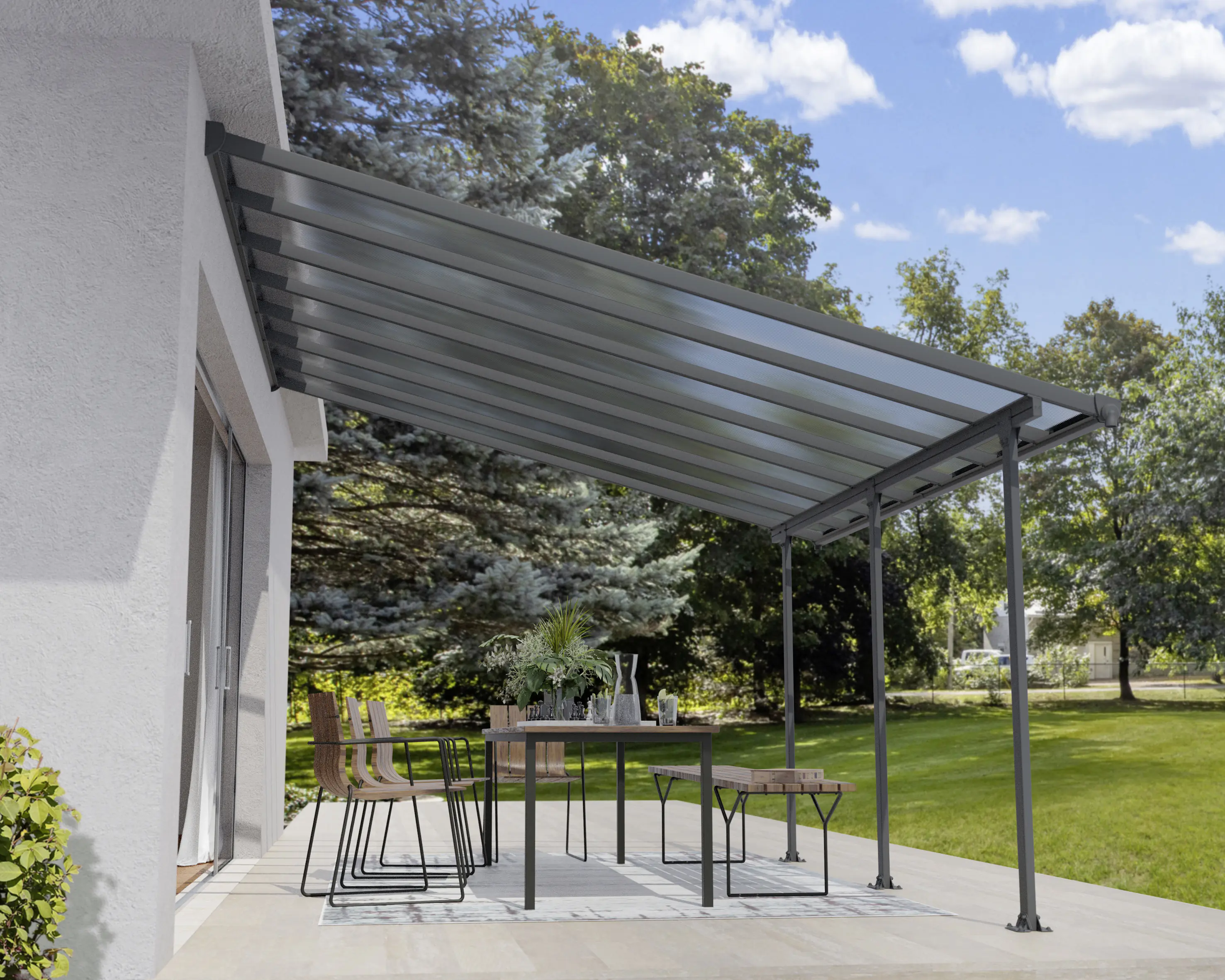 Canopia Terrassenüberdachung Feria 400 x 420 cm anthrazit