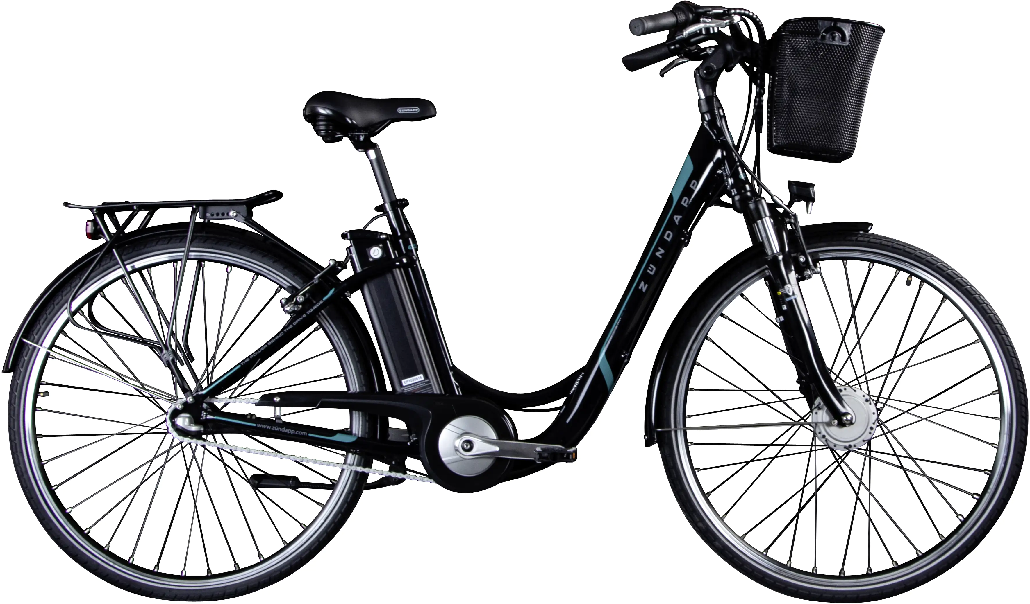 Zündapp E-Bike City Z510 28 Zoll 3-Gang 374 Wh schwarz türkis  