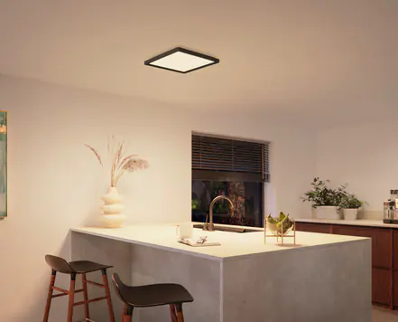 Philips Hue LED Deckenleuchte Tento eckig schwarz 39,5 x 39,5 cm warmweiß-kaltweiß