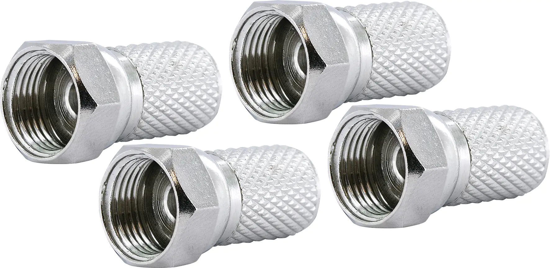 Schwaiger F Stecker FST7304 241 4x F Aufdrehstecker für Kabel mit 7,3mm Durchmesser