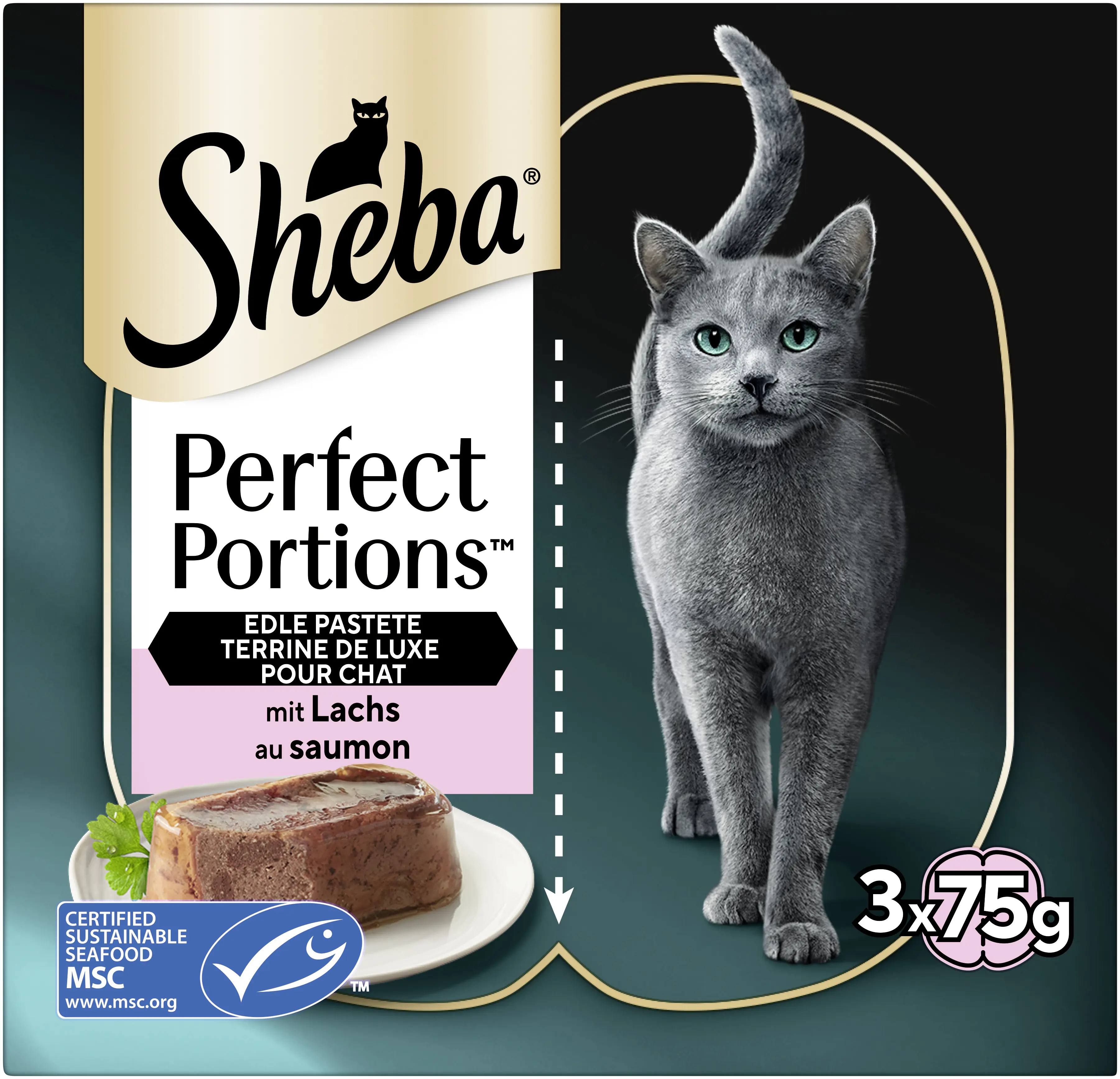 Sheba Perfect Portions Katzennassfutter Adult 6 x 37,5 g Lachs