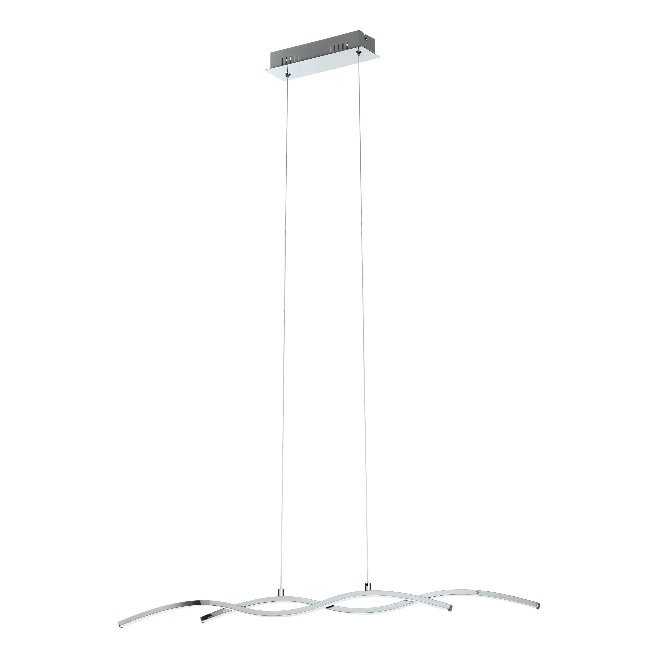 Eglo LED Pendelleuchte Lasana 2 chrom 87 x 8 cm warmweiß Eglo LED Pendelleuchte Lasana 2 chrom 87 x 8 cm warmweiß