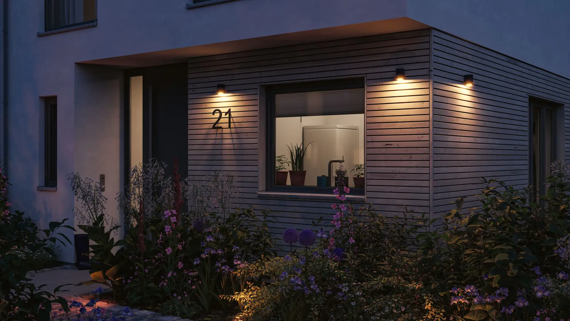 Paulmann LED Außen-Wandleuchte Flame insect-friendly anthra 5,8 x 10,3 cm