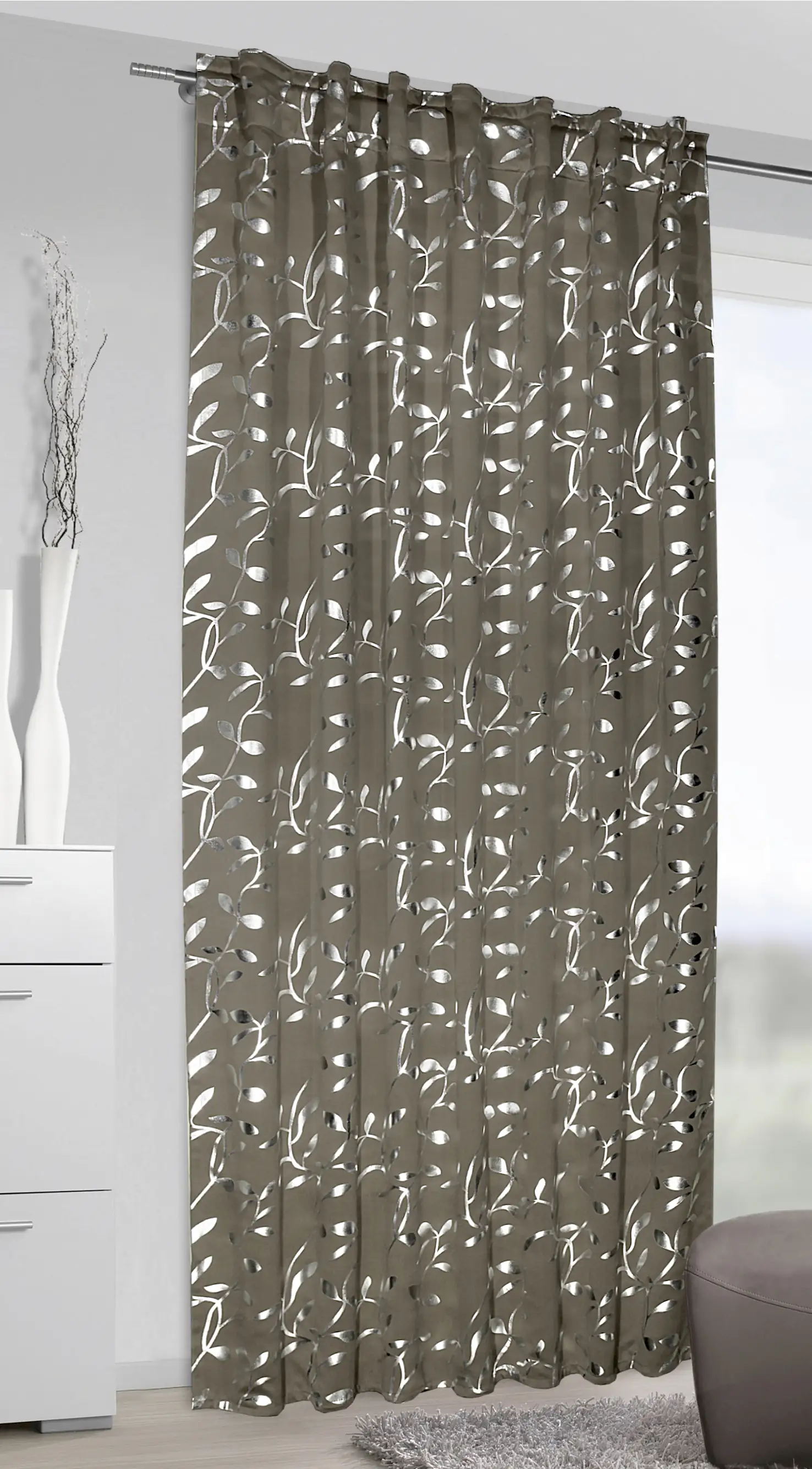 Neusser Collection Schlaufenschal verdeckte Schlaufen taupe 135x245 cm
