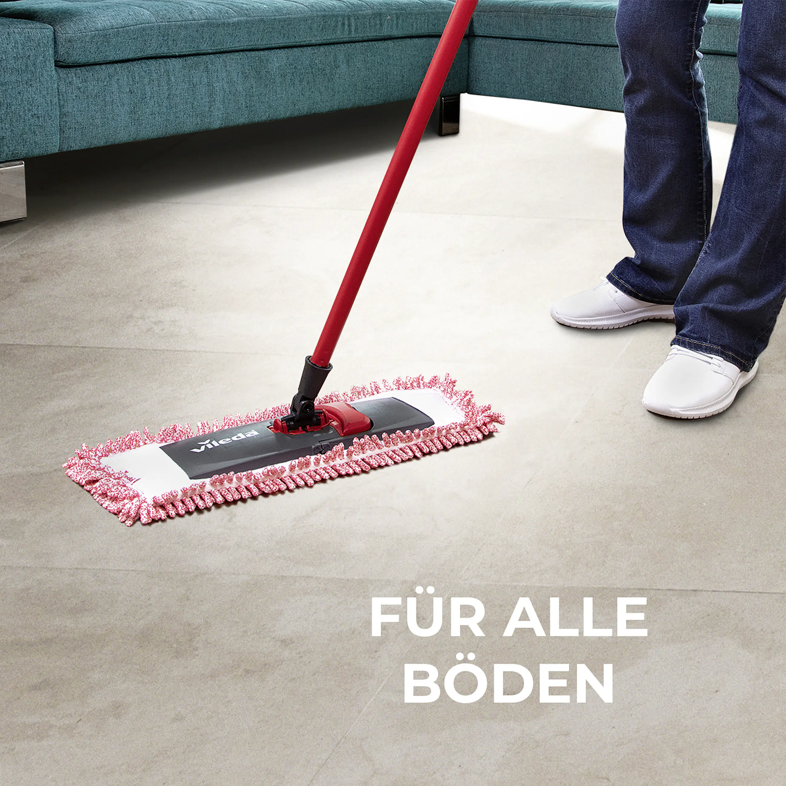 Vileda Ersatzwischbezug für Bodenwischer Pet Pro Microfibre Universal