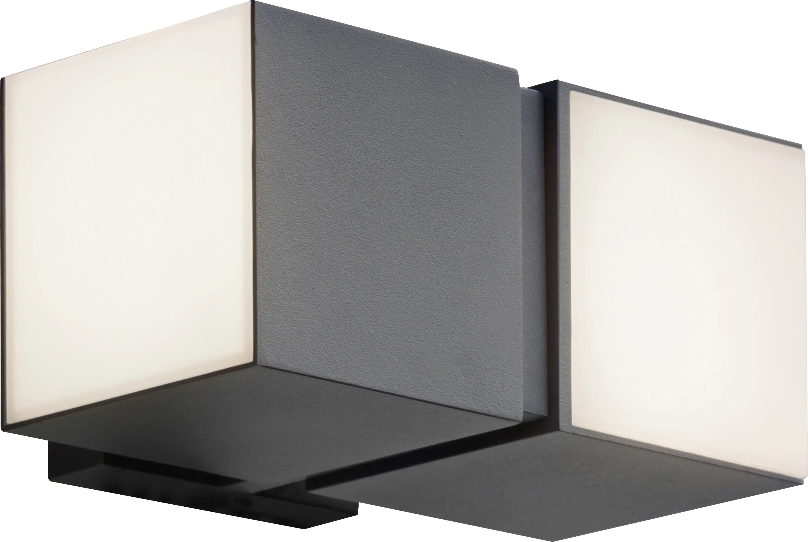 LUTEC LED Außenleuchte CUBA 2 x 500 Lumen anthrazit/weiß LUTEC LED Außenleuchte CUBA 2 x 500 Lumen anthrazit/weiß