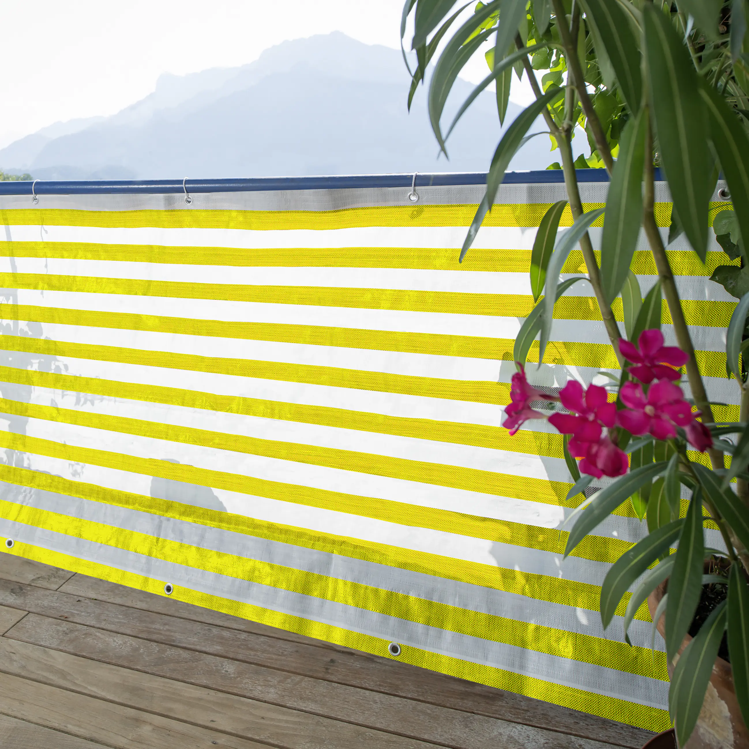 Windhager Balkonsichtschutz Ibiza 0,9 x 5 m gelb/weiß