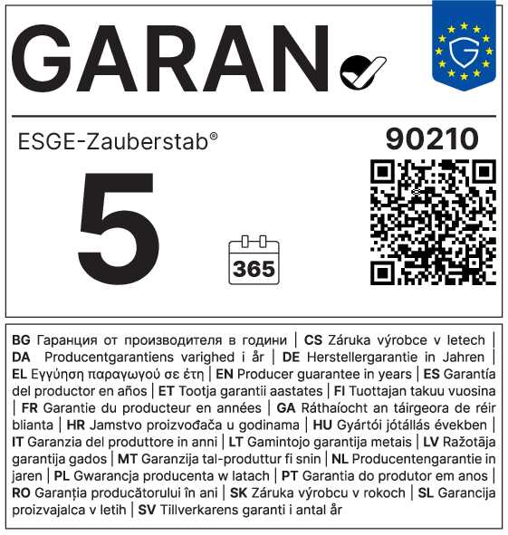 5 Jahre Garantie