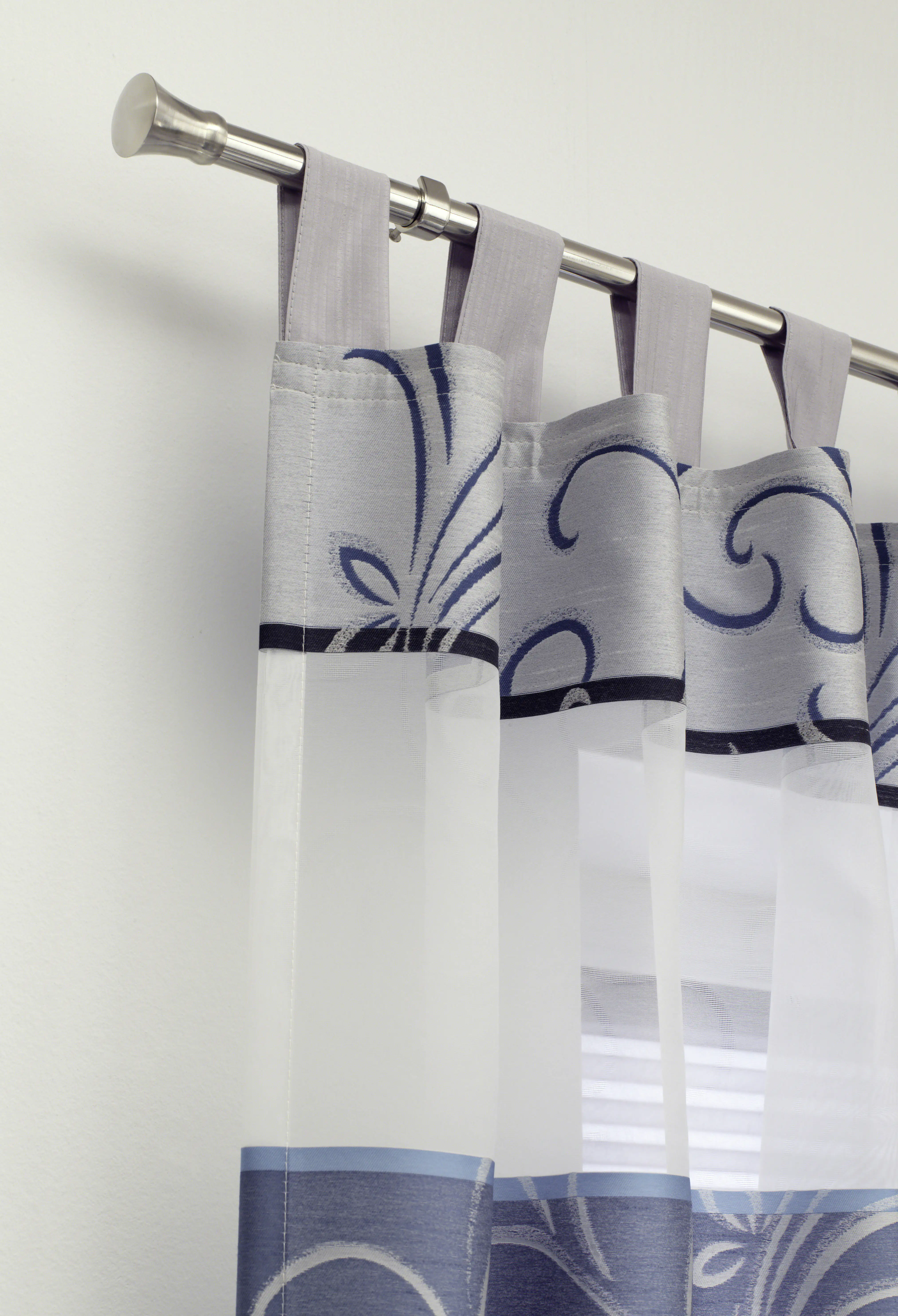 Gardinia Stilgarnitur Konus Ø 16/19 mm, edelstahl-optik, 120 - 210 cm