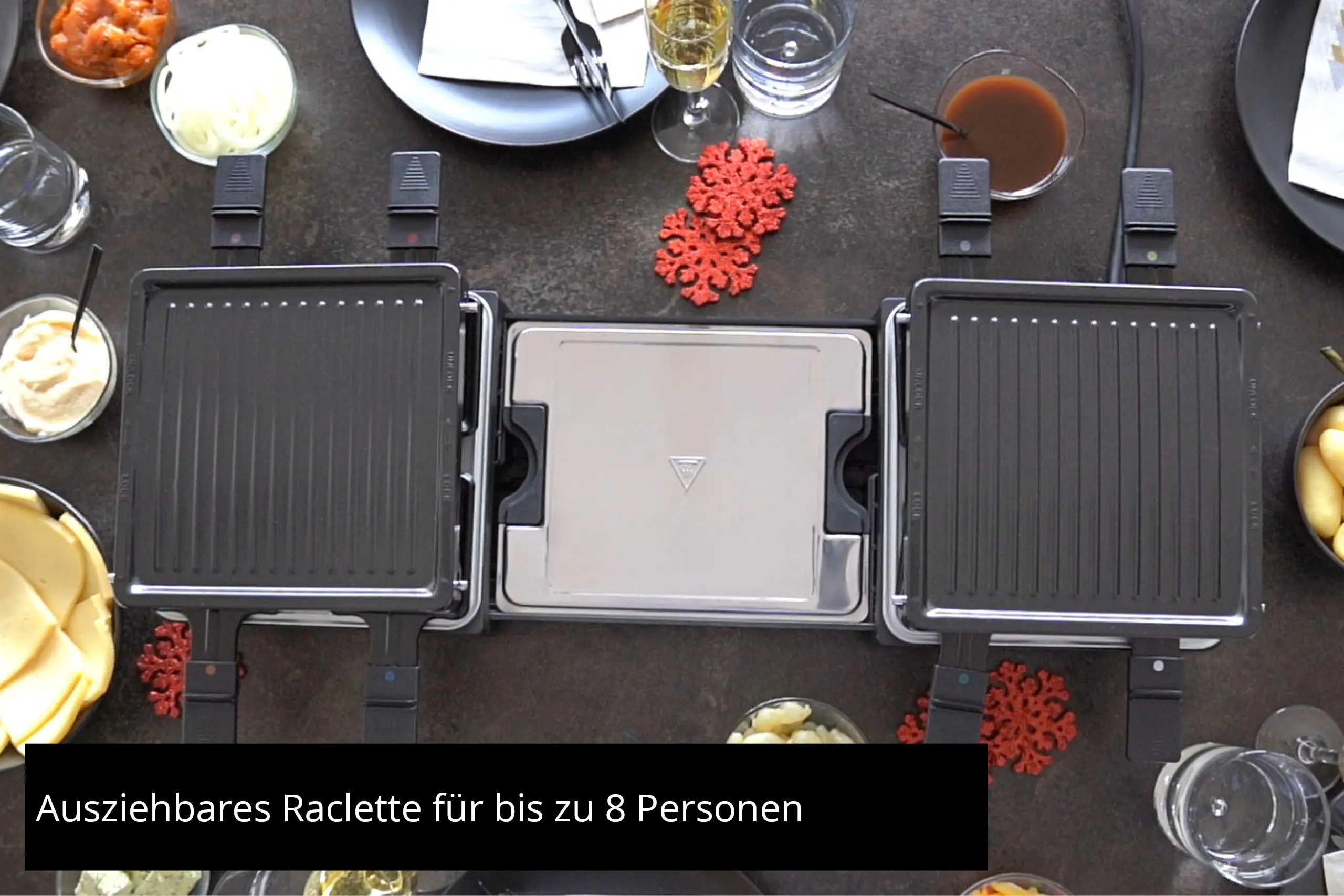 Unold Raclette Extendable für 8 Personen schwarz 1.300 Watt Unold Raclette Extendable für 8 Personen schwarz 1.300 Watt