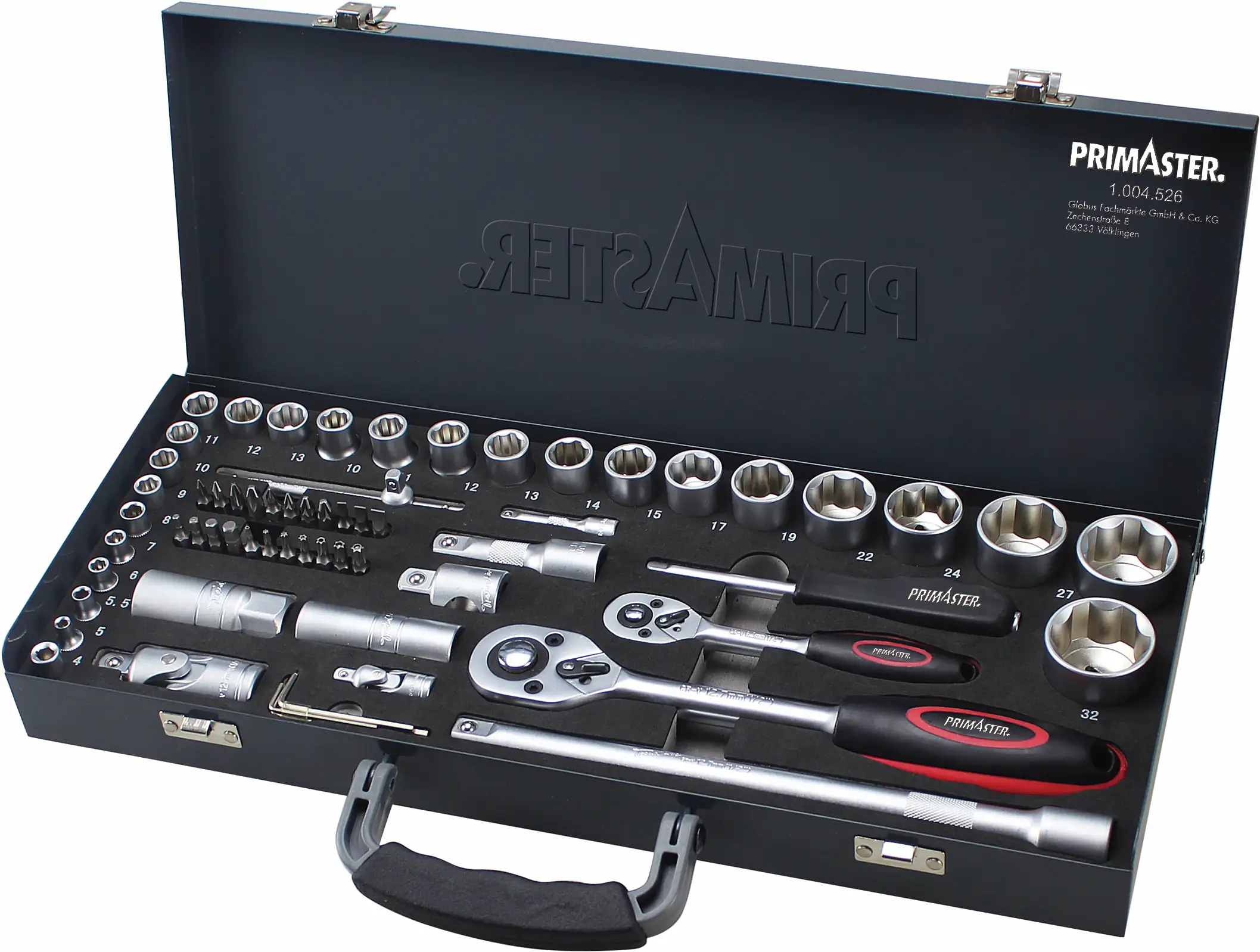 Primaster Steckschlüsselsatz ST64 64-teilig 1/4" 1/2" Primaster Steckschlüsselsatz ST64 64-teilig 1/4" 1/2"