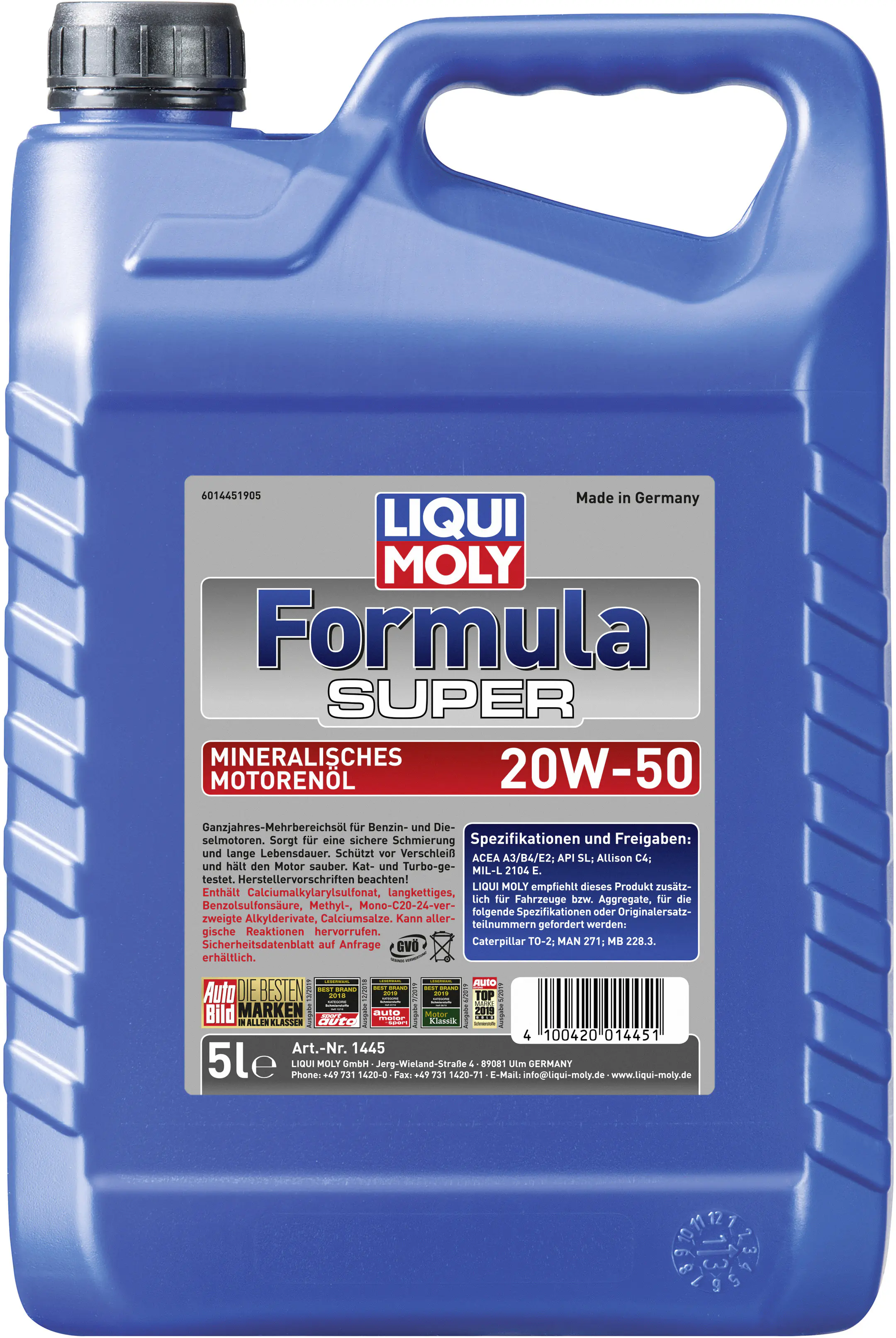 Liqui Moly Motoröl Formula Super 20W-50 5 L Liqui Moly Motoröl Formula Super 20W-50 5 L