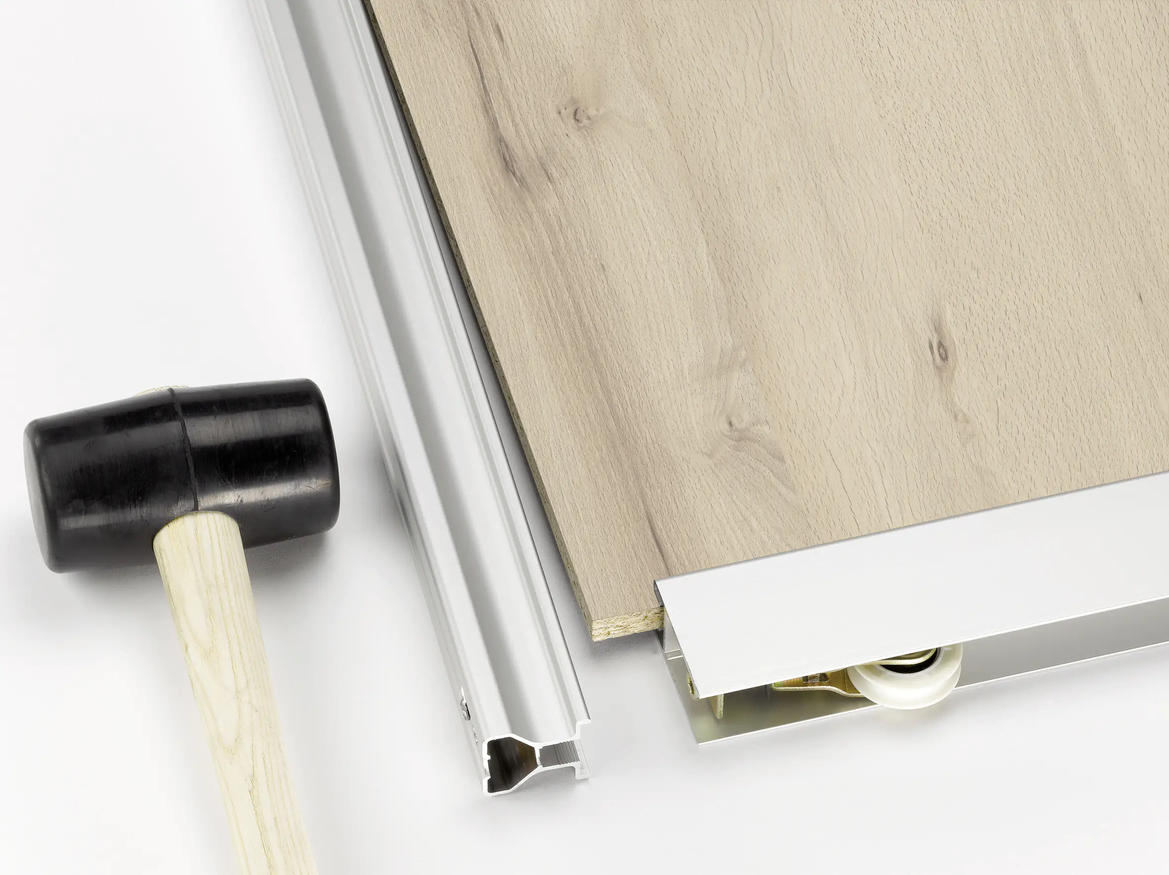 Schiebetür-Baupaket Rapid Buche Naturewood/Ahorn Naturewood