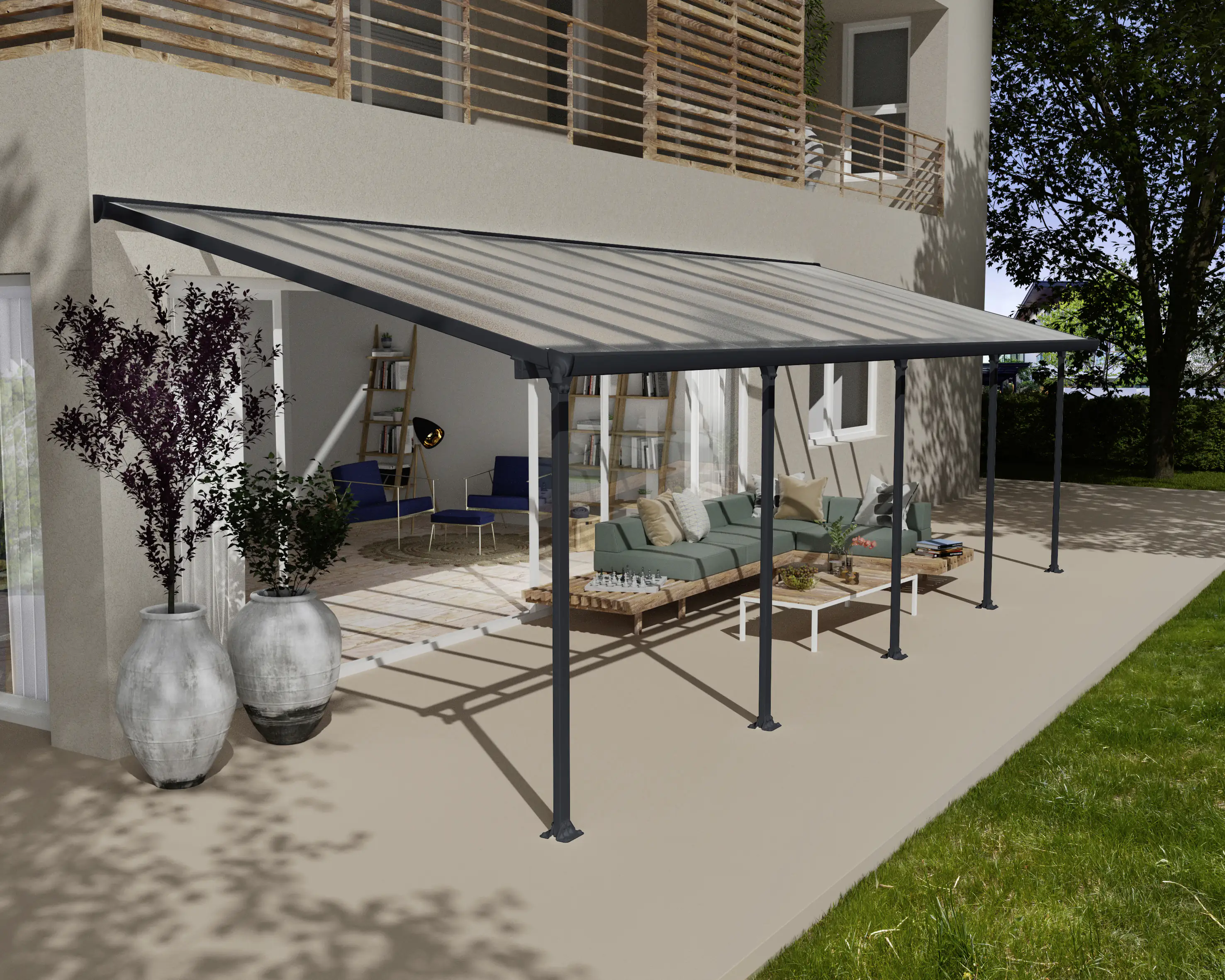Canopia Terrassenüberdachung Feria 915 x 294 cm anthrazit Canopia Terrassenüberdachung Feria 915 x 294 cm anthrazit