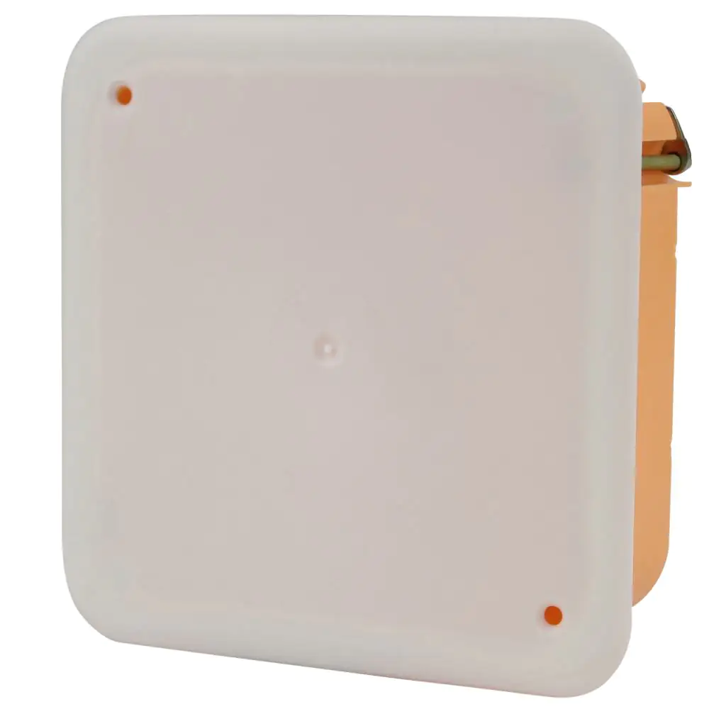 Hohlwand-Abzweigkasten mit Deckel 10 x 10 x 5,4 cm, orange/weiß