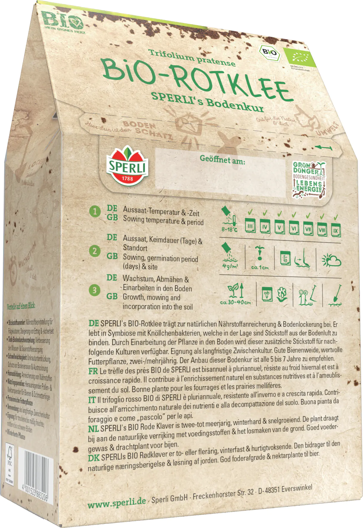 Sperli's Bodenkur Bio Rotklee 230 g