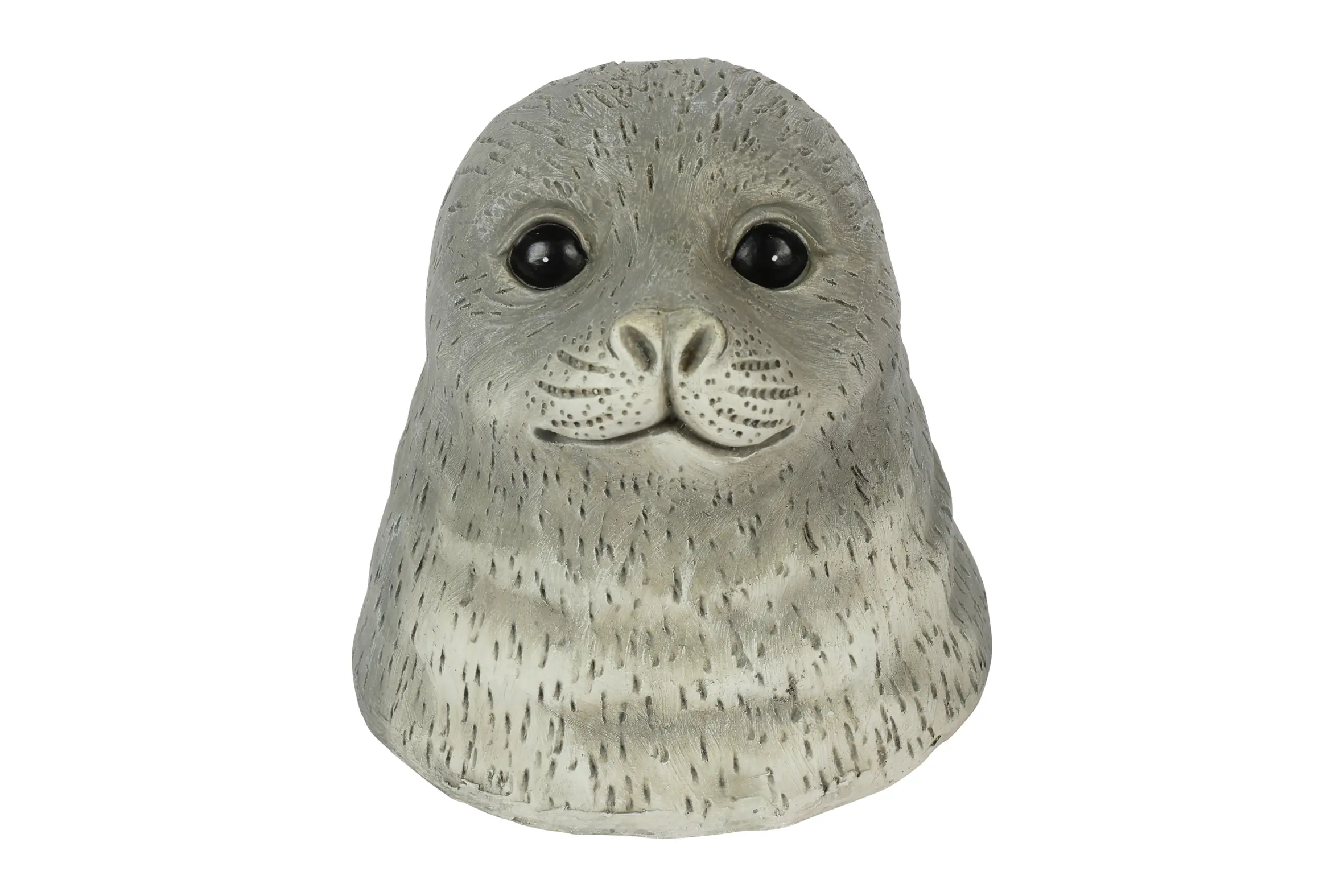 Flamingo Dekofigur Seehund Siebert Schwimmtier Polystone 14,5 x 13,5 cm grau