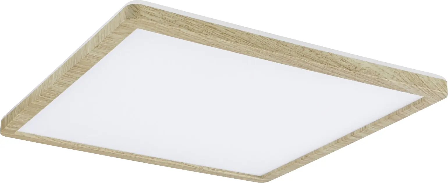 Paulmann LED Deckenleuchte Atria Shine Backlight Holzoptik 29,3x29,3cm