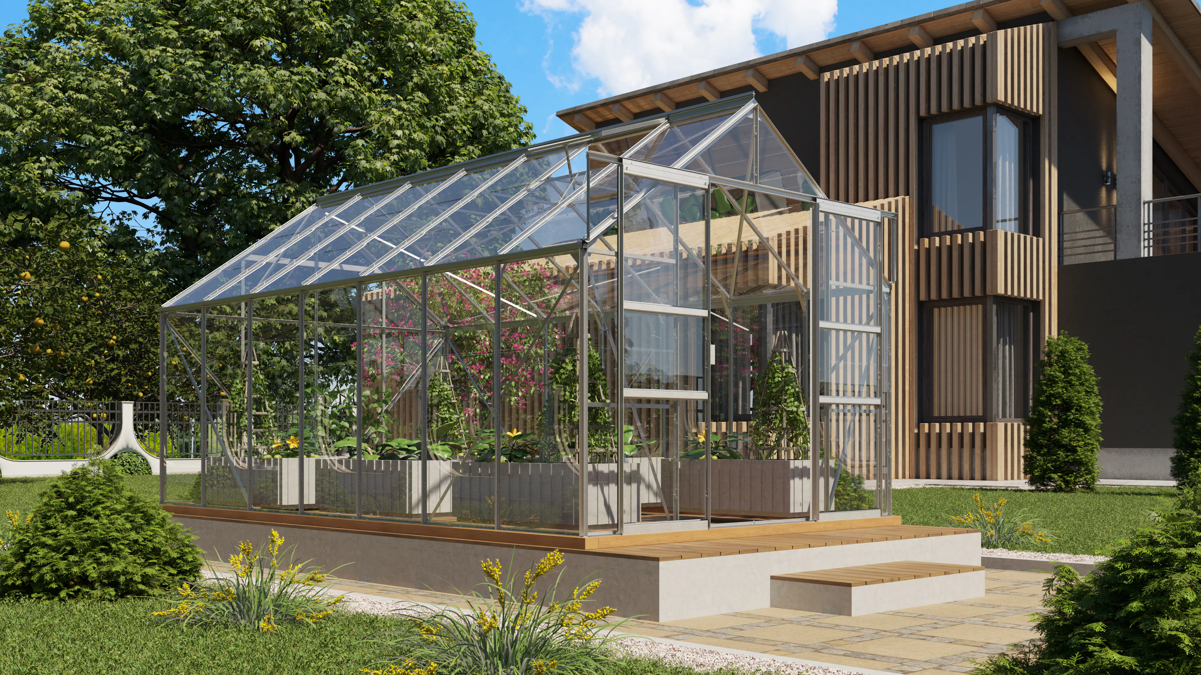 Vitavia Gewächshaus Mars 11500 254 x 441 cm 3 mm Sicherheitsglas