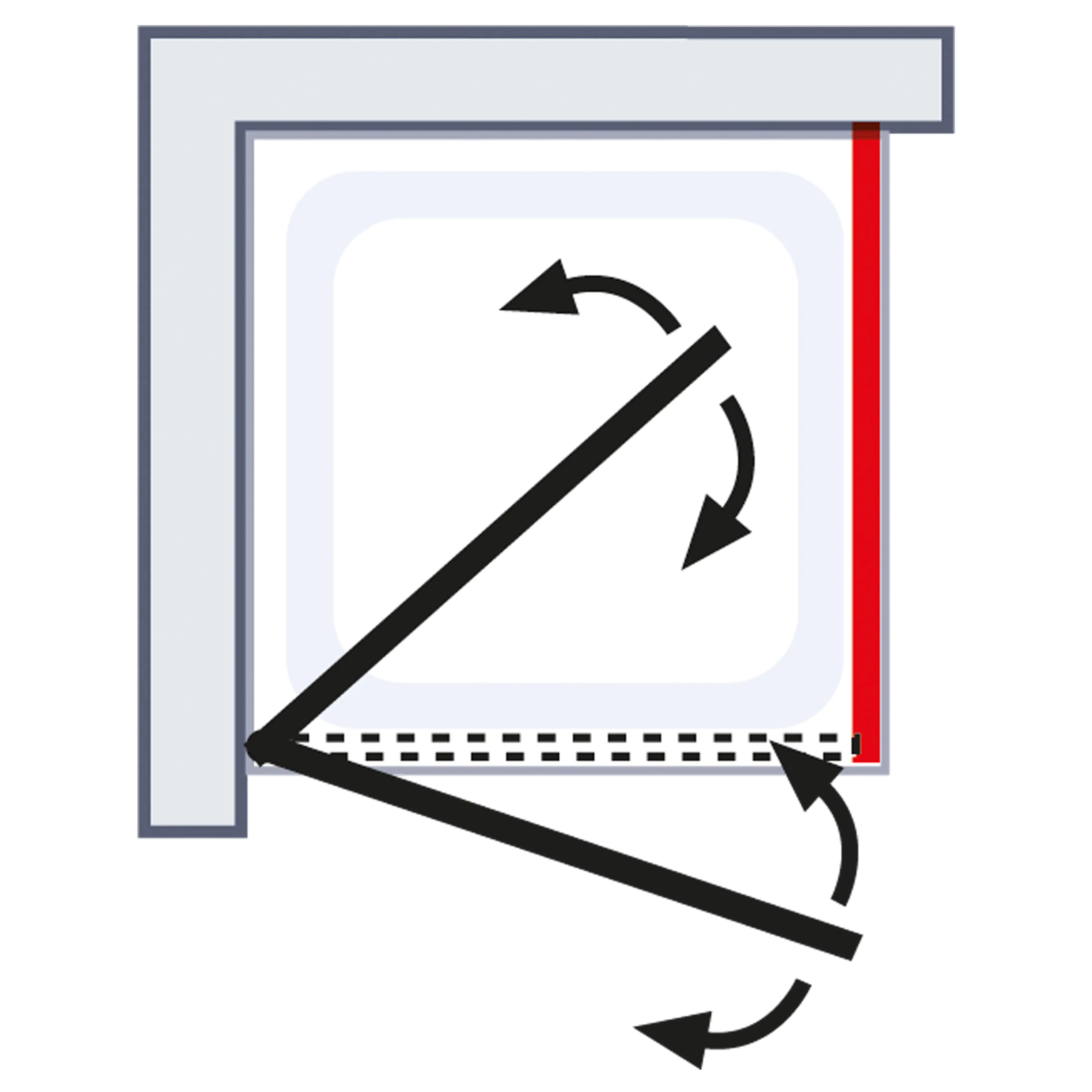 Schulte Drehtür Seitenwand 80 x 80 cm Toura