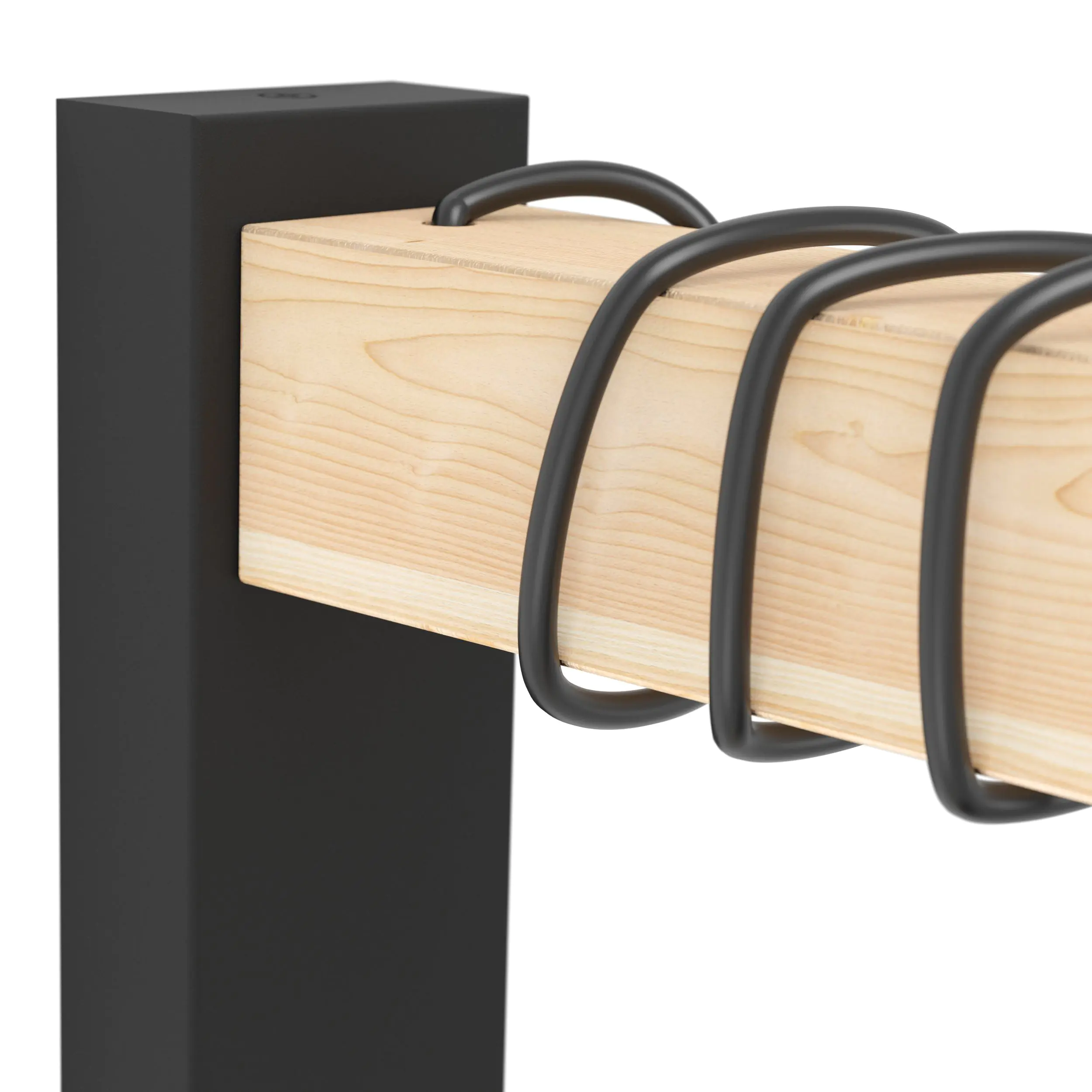 Eglo Wandleuchte Townshend schwarz natur 21,5 x 6,5 x 19 cm E27 Eglo Wandleuchte Townshend schwarz natur 21,5 x 6,5 x 19 cm E27