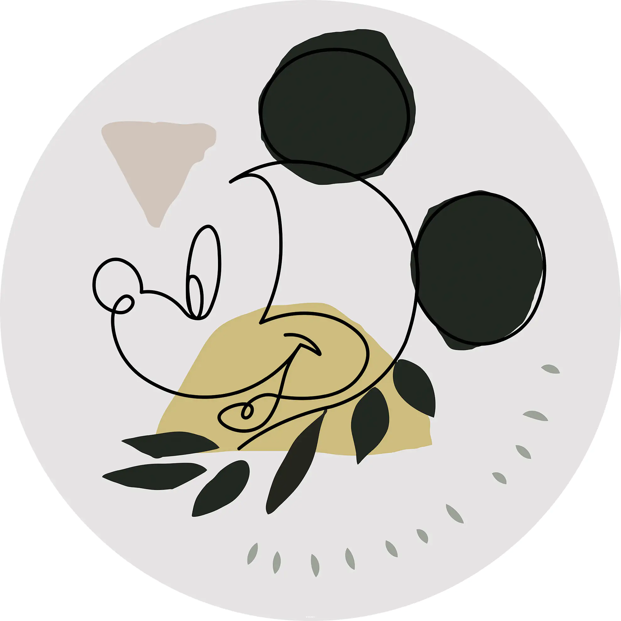 Komar Vlies Fototapete Dot Mickey Modern Art Ø 128 cm selbstklebend Komar Vlies Fototapete Dot Mickey Modern Art Ø 128 cm selbstklebend