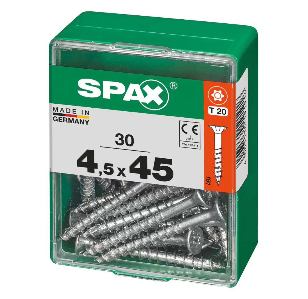 Spax Universalschrauben 4.5 x 45 mm TX 20 - 30 Stk. Spax Universalschrauben 4.5 x 45 mm TX 20 - 30 Stk.