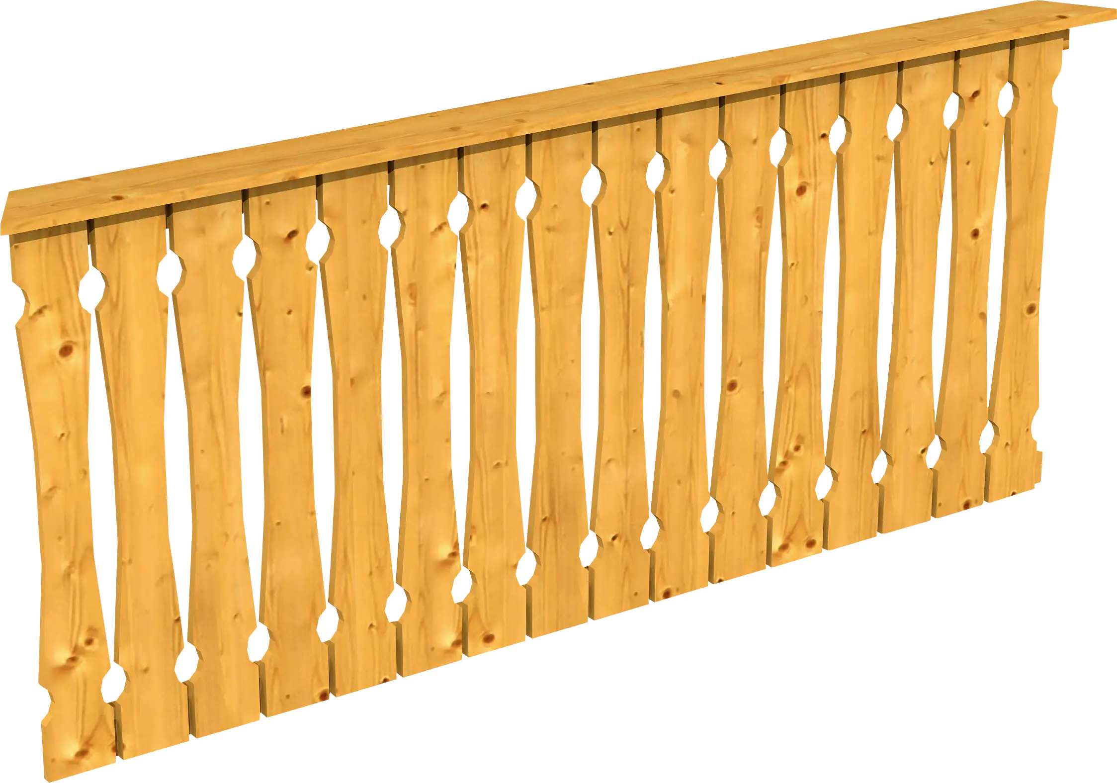 SKAN HOLZ Brüstung Balkonschalung 210 x 96 cm Fichte