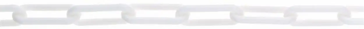 Conacord Absperrkette 6 mm weiß 40 mm x 9 mm, UV-beständig Conacord Absperrkette 6 mm weiß 40 mm x 9 mm, UV-beständig