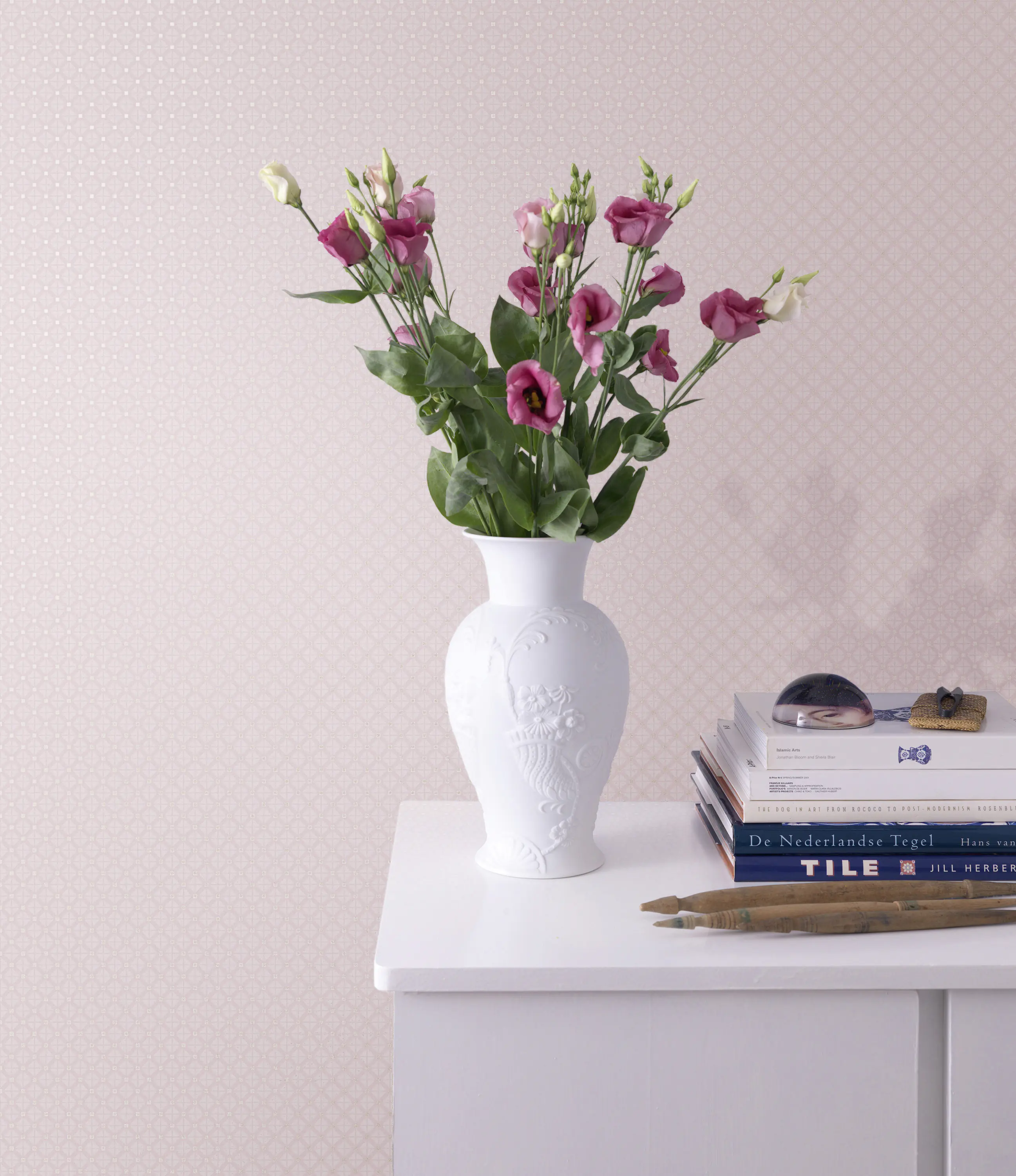 Rasch Vliestapete 506778 Tapetenwechsel II grafisch glitzer pink 10,05 x 0,53 m