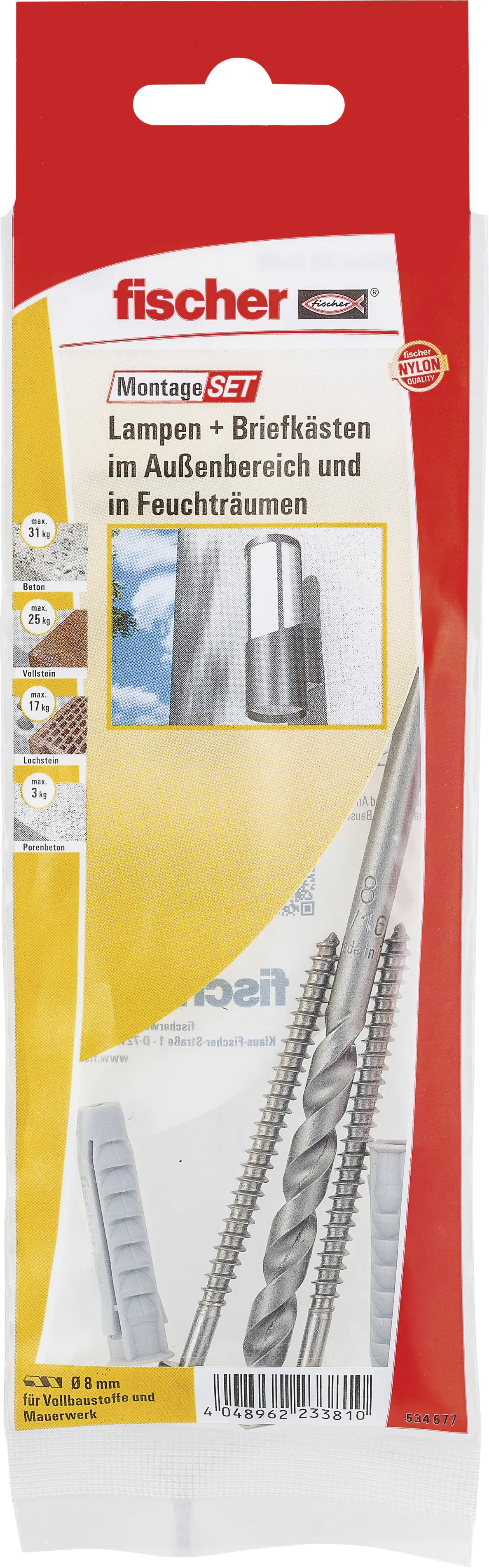 Fischer Montage-Set Lampe/Briefkasten