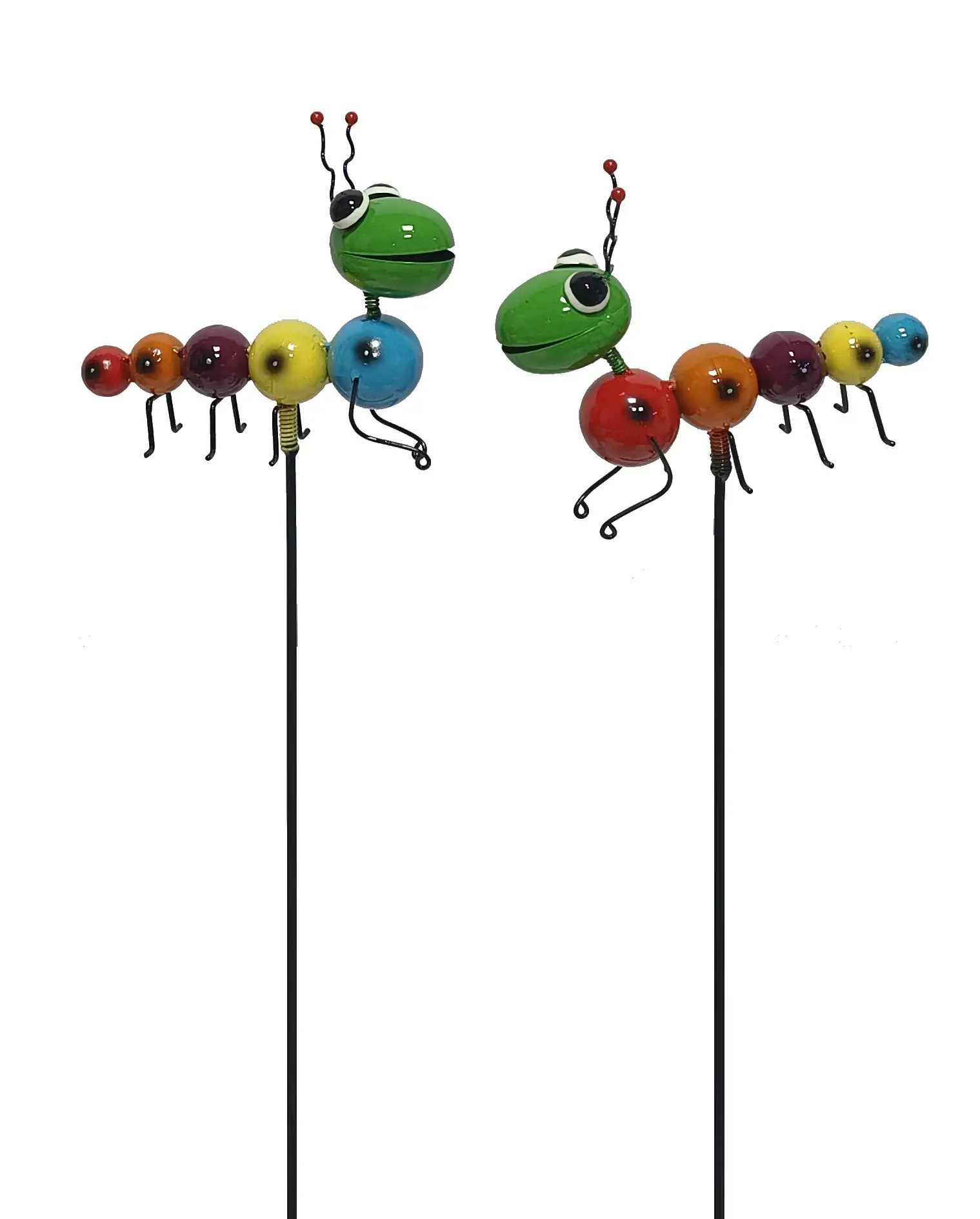 TrendLine Gartenstecker Raupe Metall 96 x 19 cm 2-fach sortiert