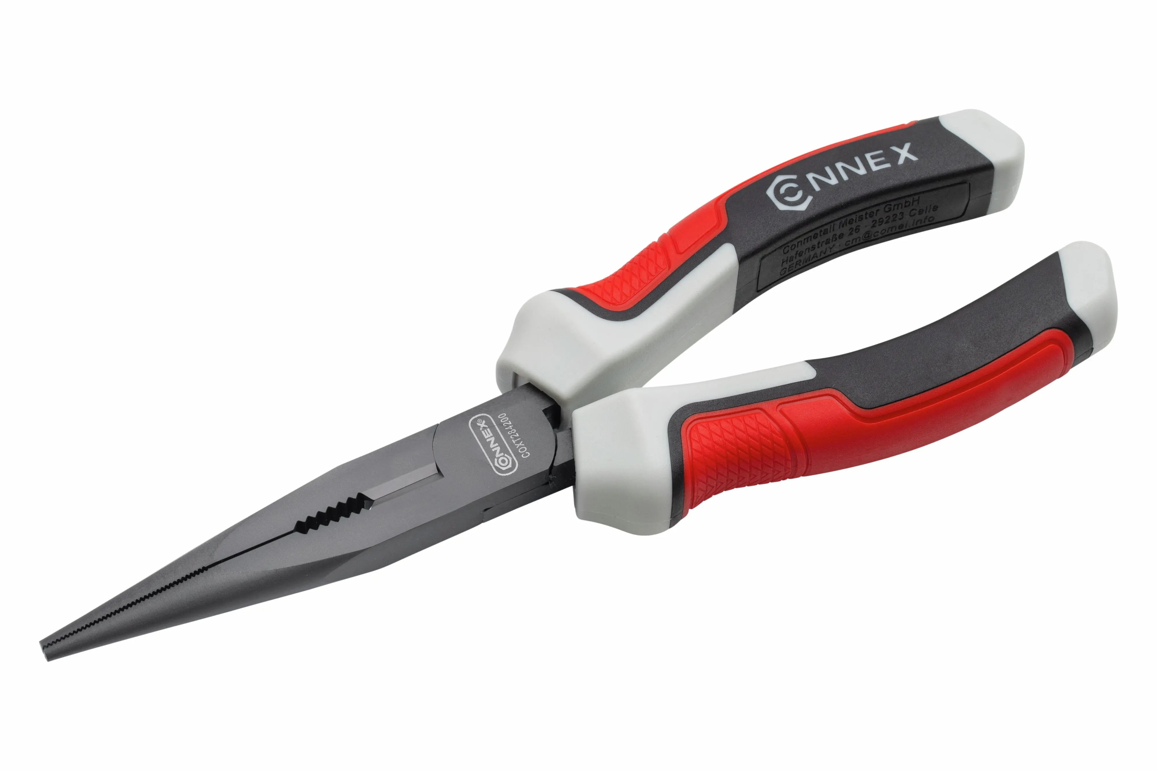 Connex Flachrundzange gerade 200 mm 3K Griff