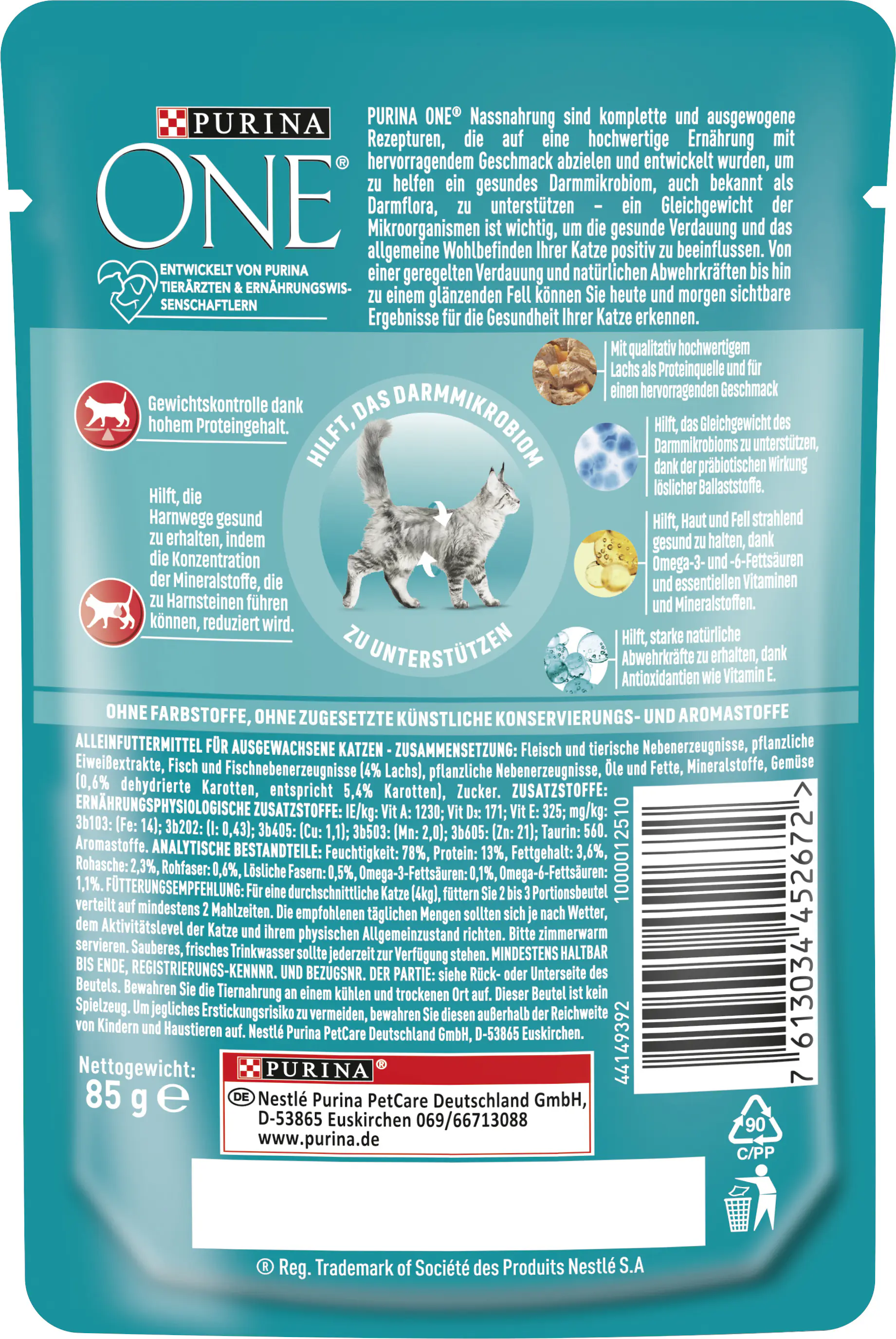 Purina ONE Sterilcat Lachs Katzennassfutter 85 g