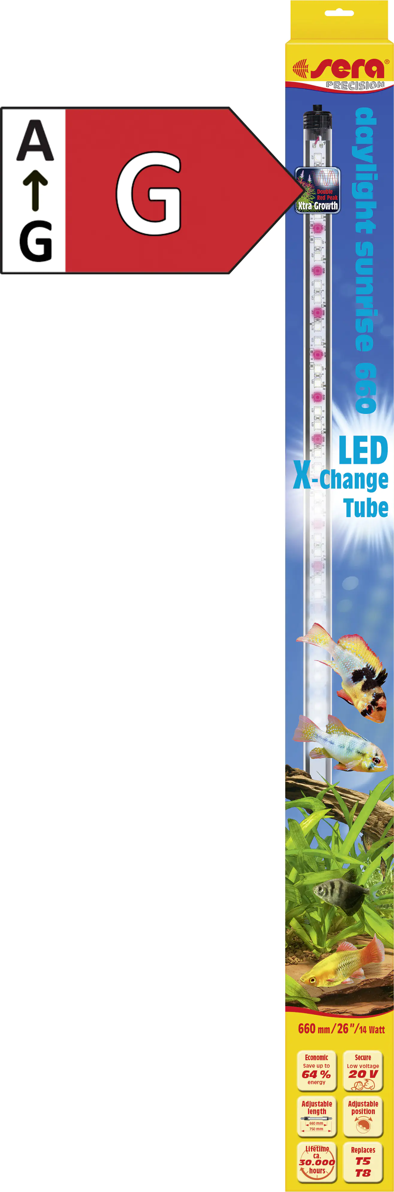 Sera Aquarium-Beleuchtung LED X-Change Tube daylight sunrise 660 - 1 Stück Sera Aquarium-Beleuchtung LED X-Change Tube daylight sunrise 660 - 1 Stück