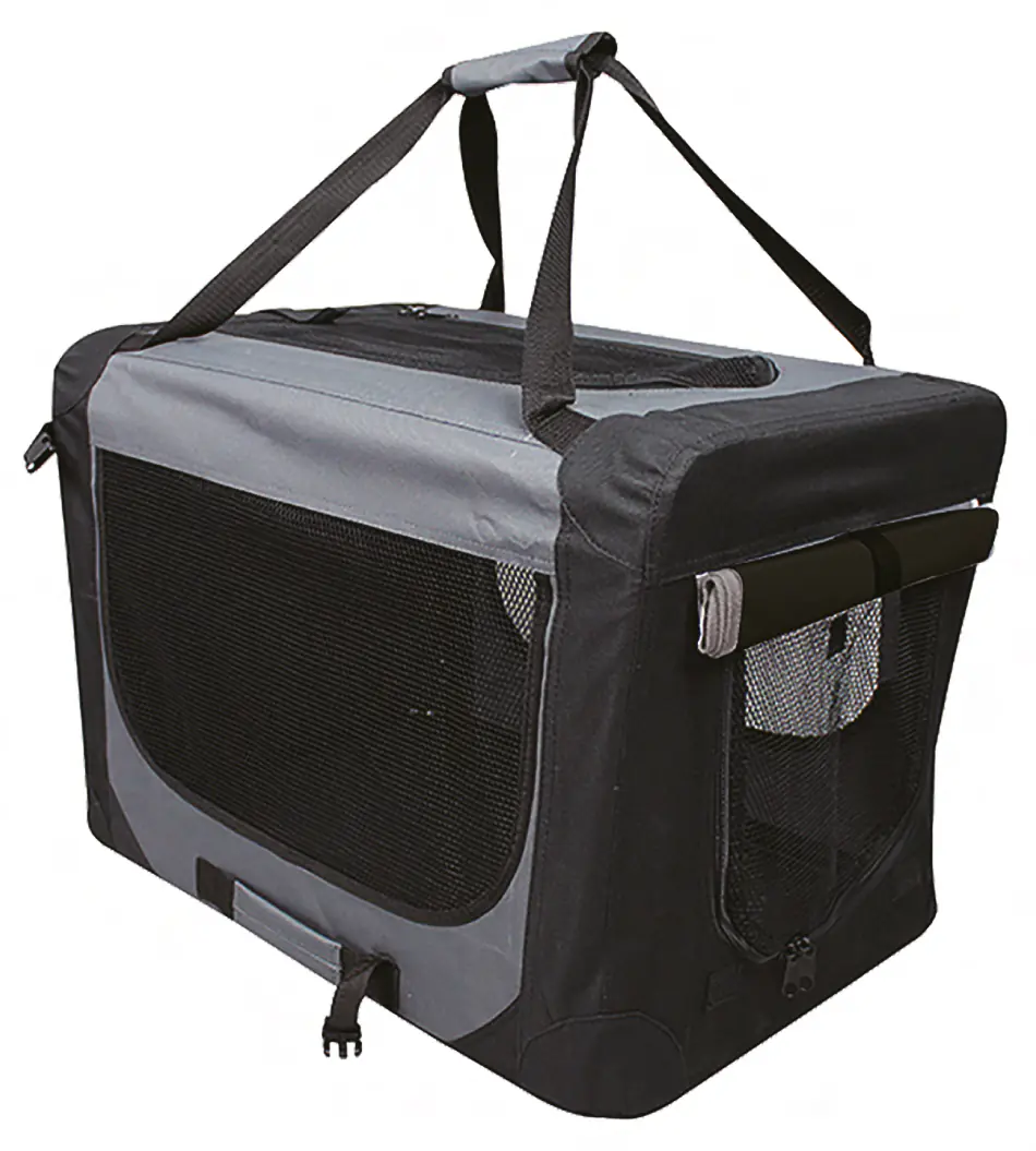 Trendline Hundetransportbox S schwarz-grau