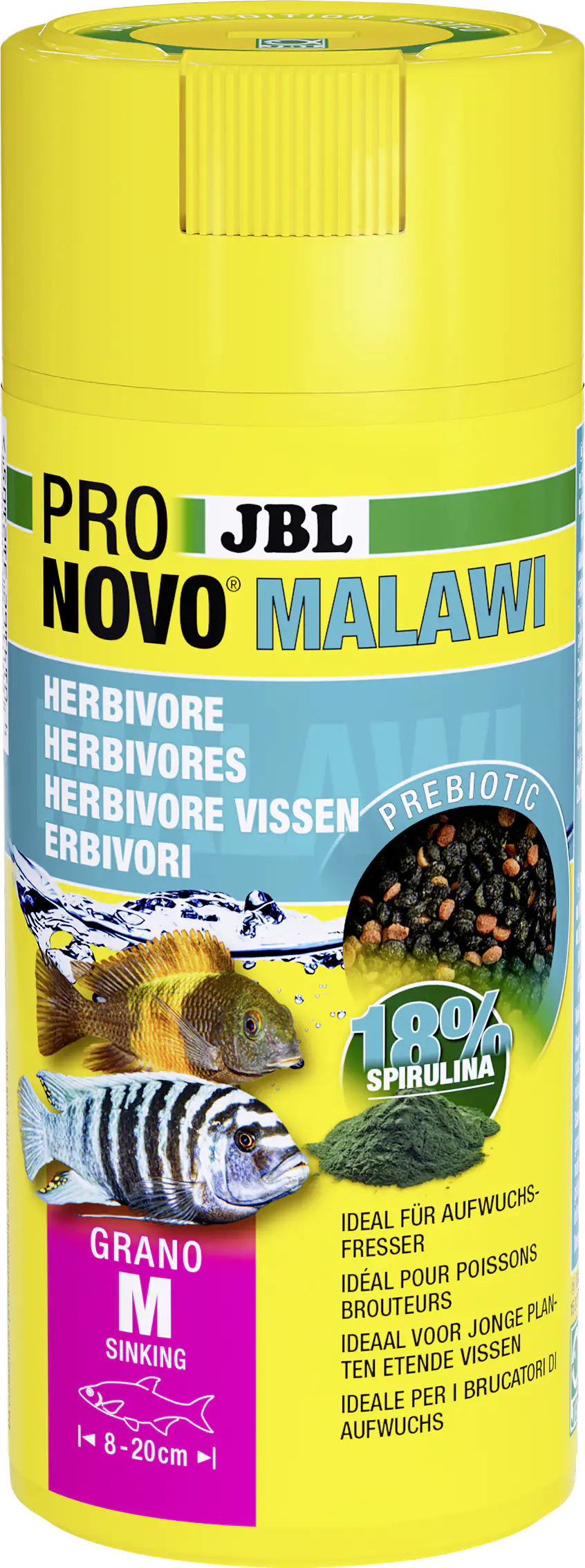 JBL Fischfutter Pronovo Malawi Grano M Fischfuttergranulat 250 ml JBL Fischfutter Pronovo Malawi Grano M Fischfuttergranulat 250 ml