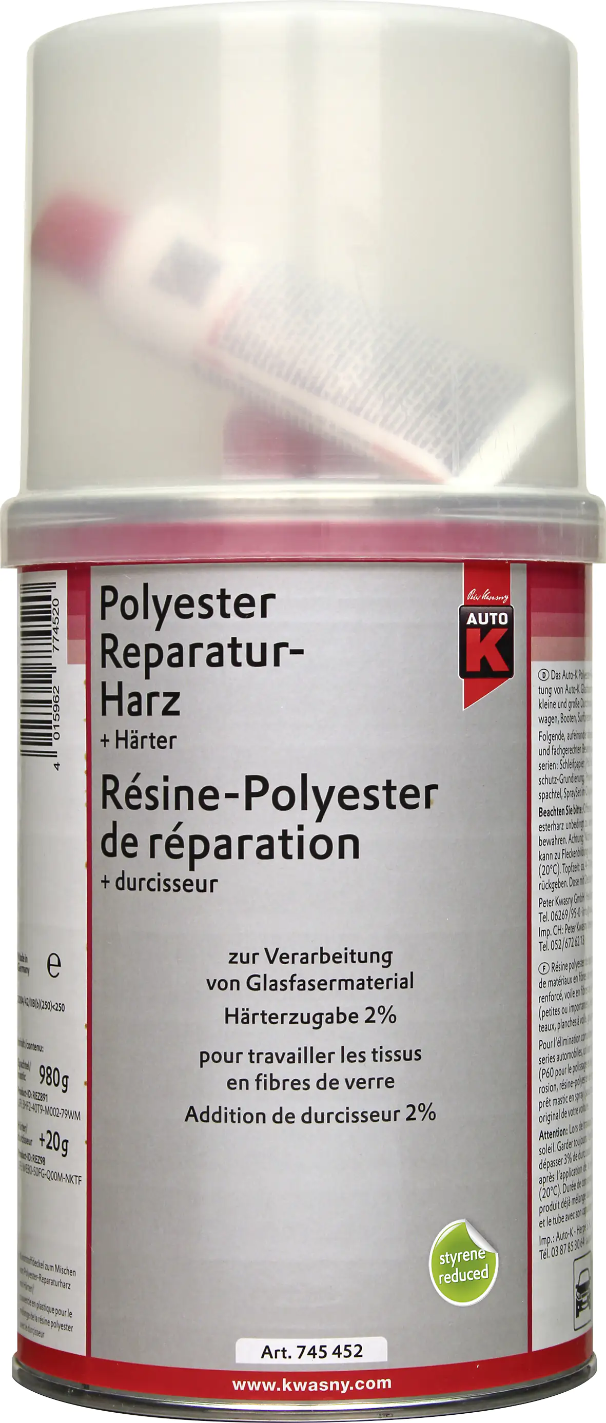 Auto-K Polyester Reparaturharz + Härter 1000g kaufen
